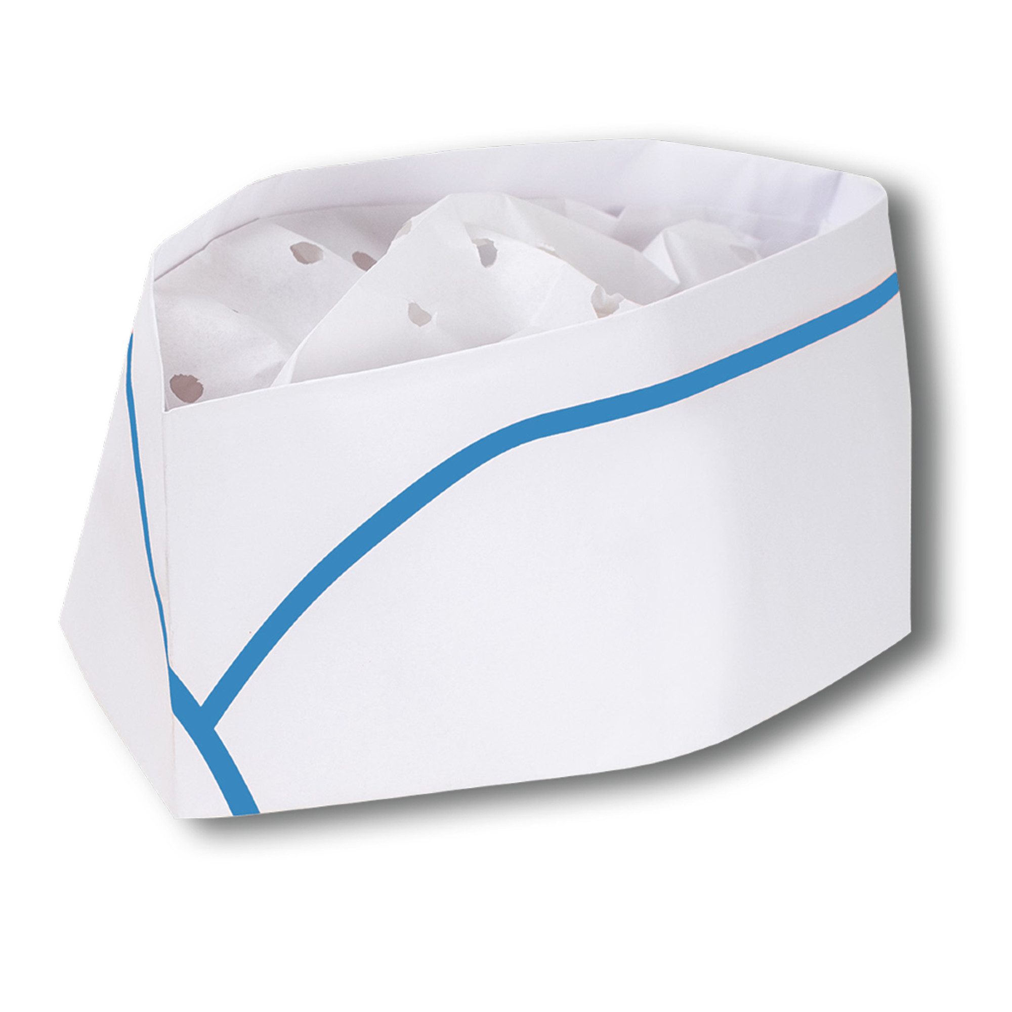 TronicXL Schlupfmütze 1000 Einweg Papier Schiffchen Kochhaube Kochmütze Papierchiffchen blau (1000-St) für Lebensmittelindustrie Bistro Kappe Cap Kopfbedeckung