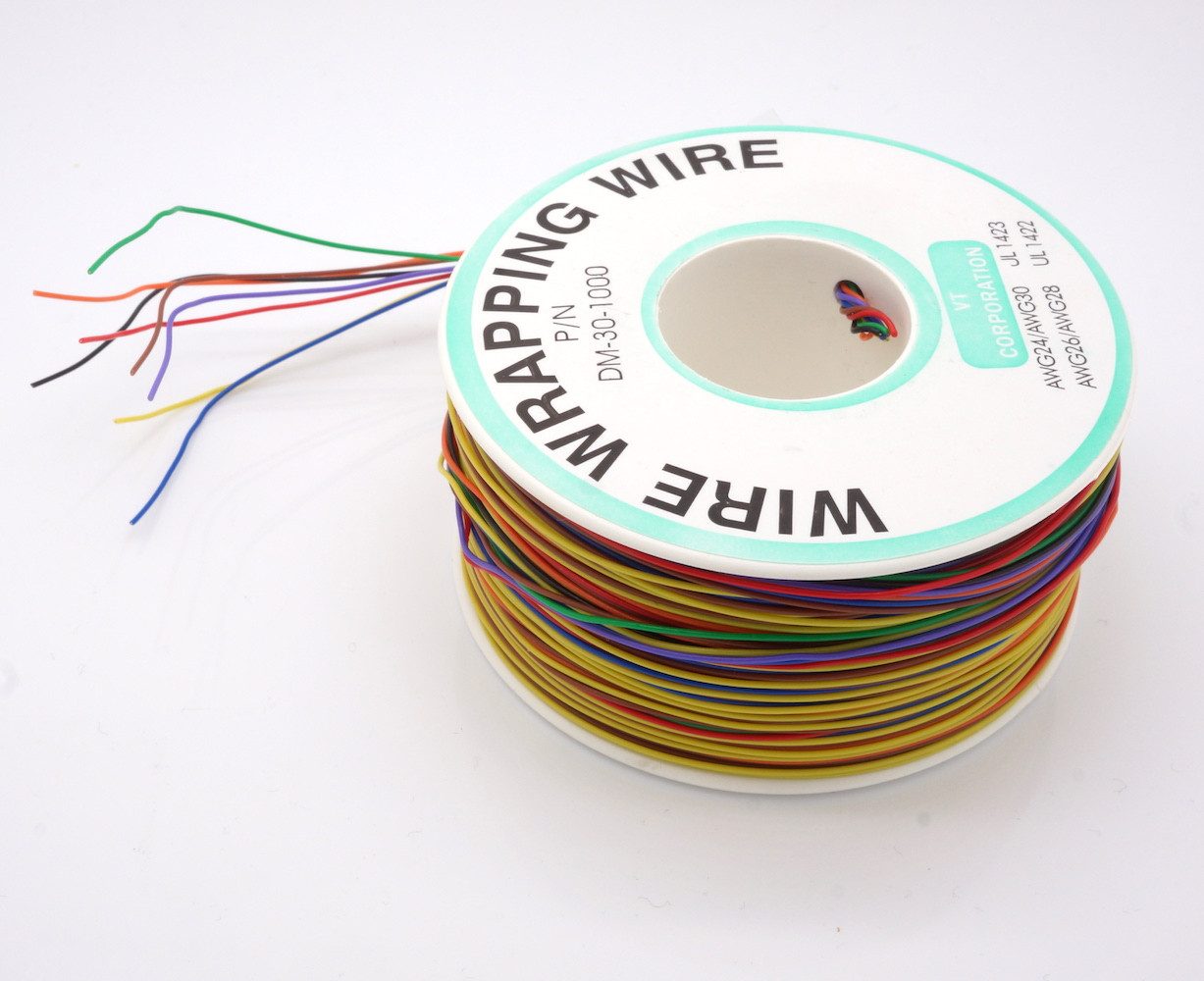Kupferlitze isoliert, AWG 30, 8-farbig, 280m Rolle Elektro-Kabel
