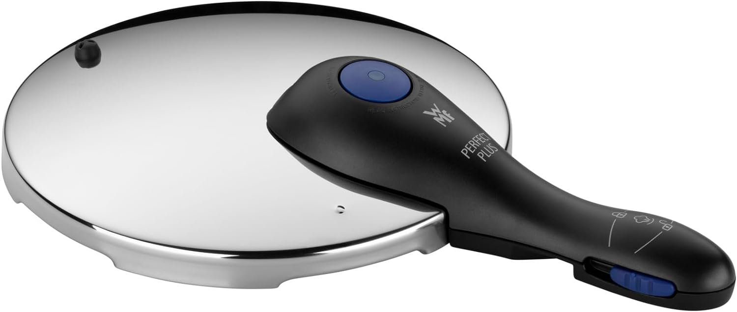 WMF Schnellkochtopfdeckel Perfect Plus Deckel mit Griff, 22 cm, (Ersatzdeckel für Schnellkochtopf, 1-tlg., 2 Kochstufen), Kunststoffgriff