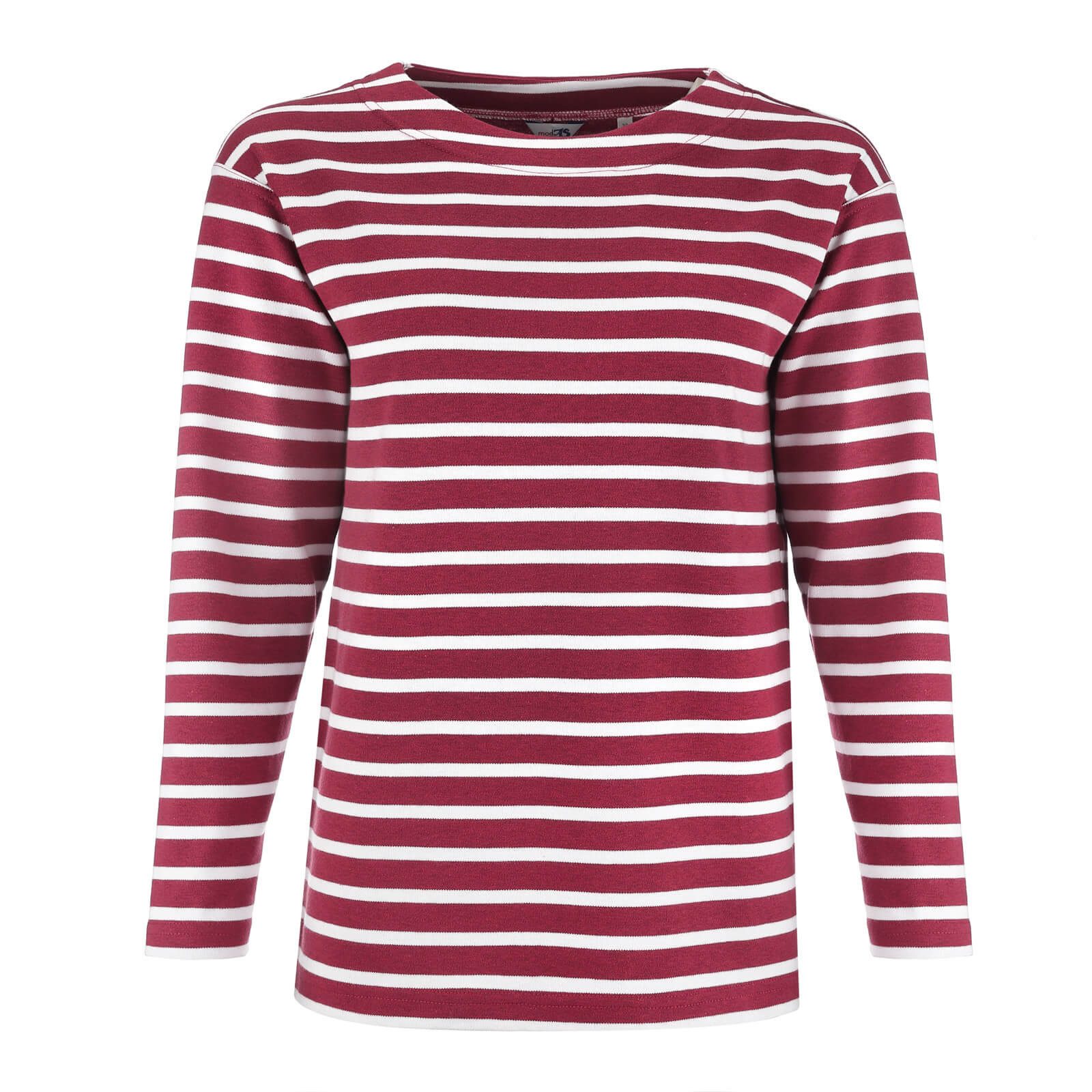 modAS Langarmshirt 2500D Damen Bretonisches Shirt U-Boot Ausschnitt - Ringe günstig online kaufen