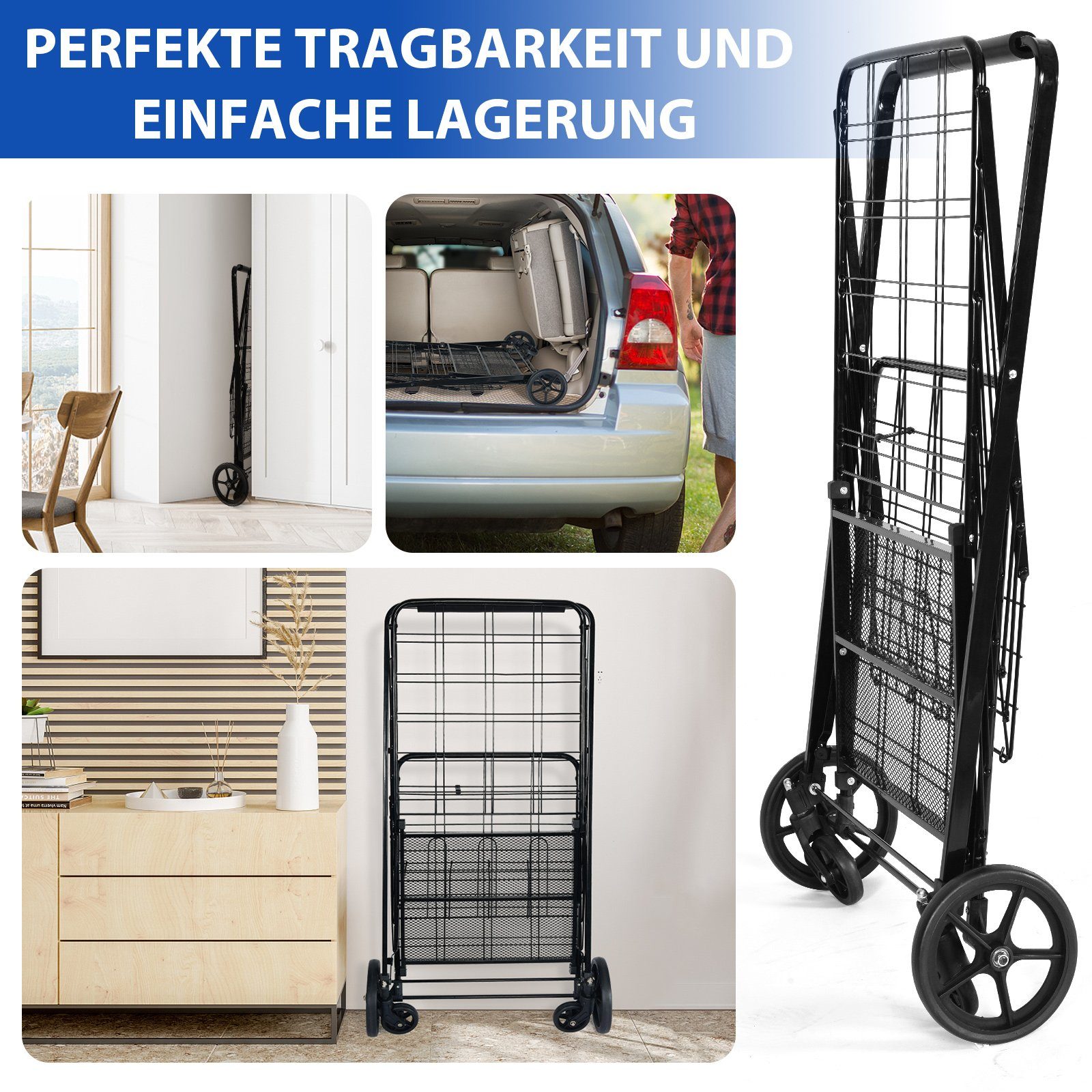 Einkaufstrolley Klappbar, Einkaufstrolley Große Mi Produktbild-Vorschau 6