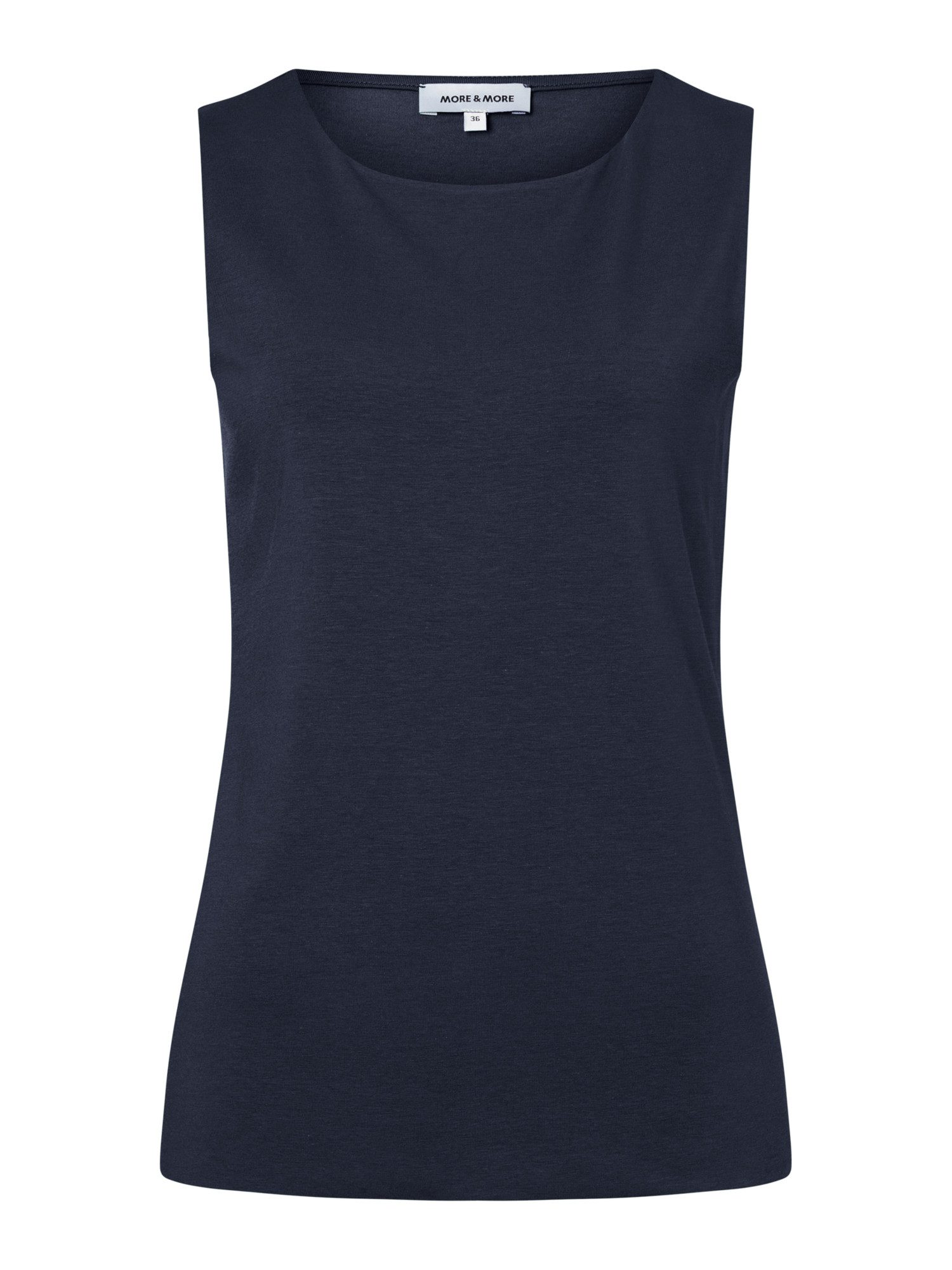 MORE&MORE Shirttop Stretch-Basic-Top, Vorderteil gedoppelt