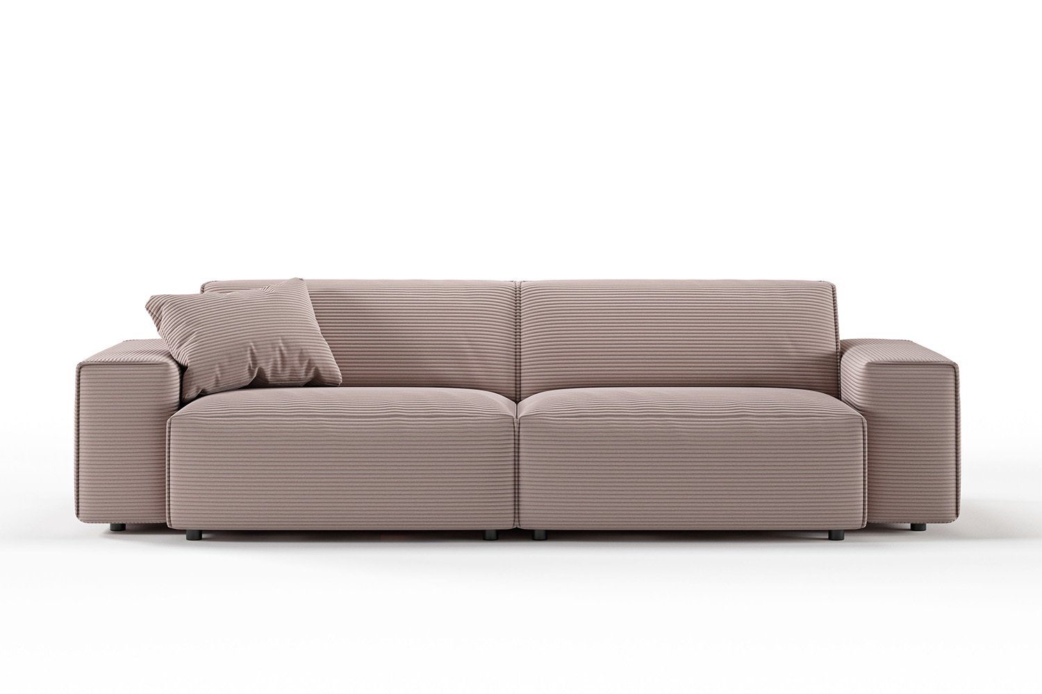 rosa Farben 3-Sitzer Sofa KAWOLA Cord versch. | RANI, rosa