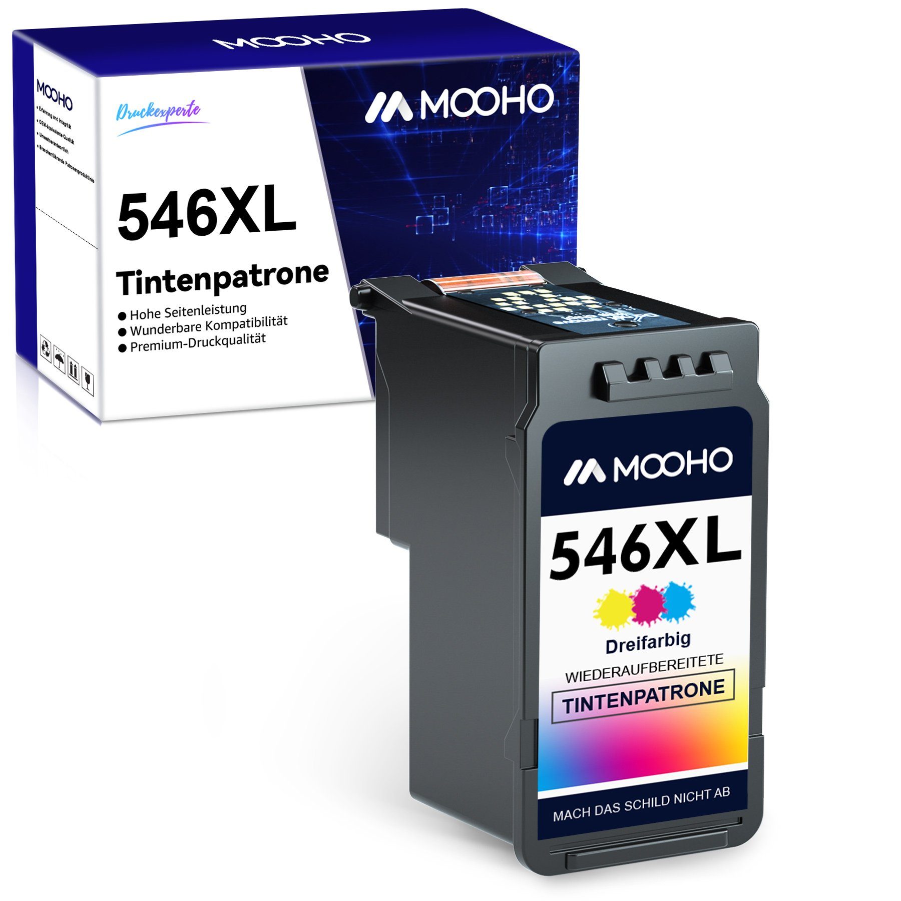 MOOHO ersetzt für CANON 545XL CL-546XL 546 Dreifarbig Farbe Tintenpatrone (TS205 TS305 TS3150)