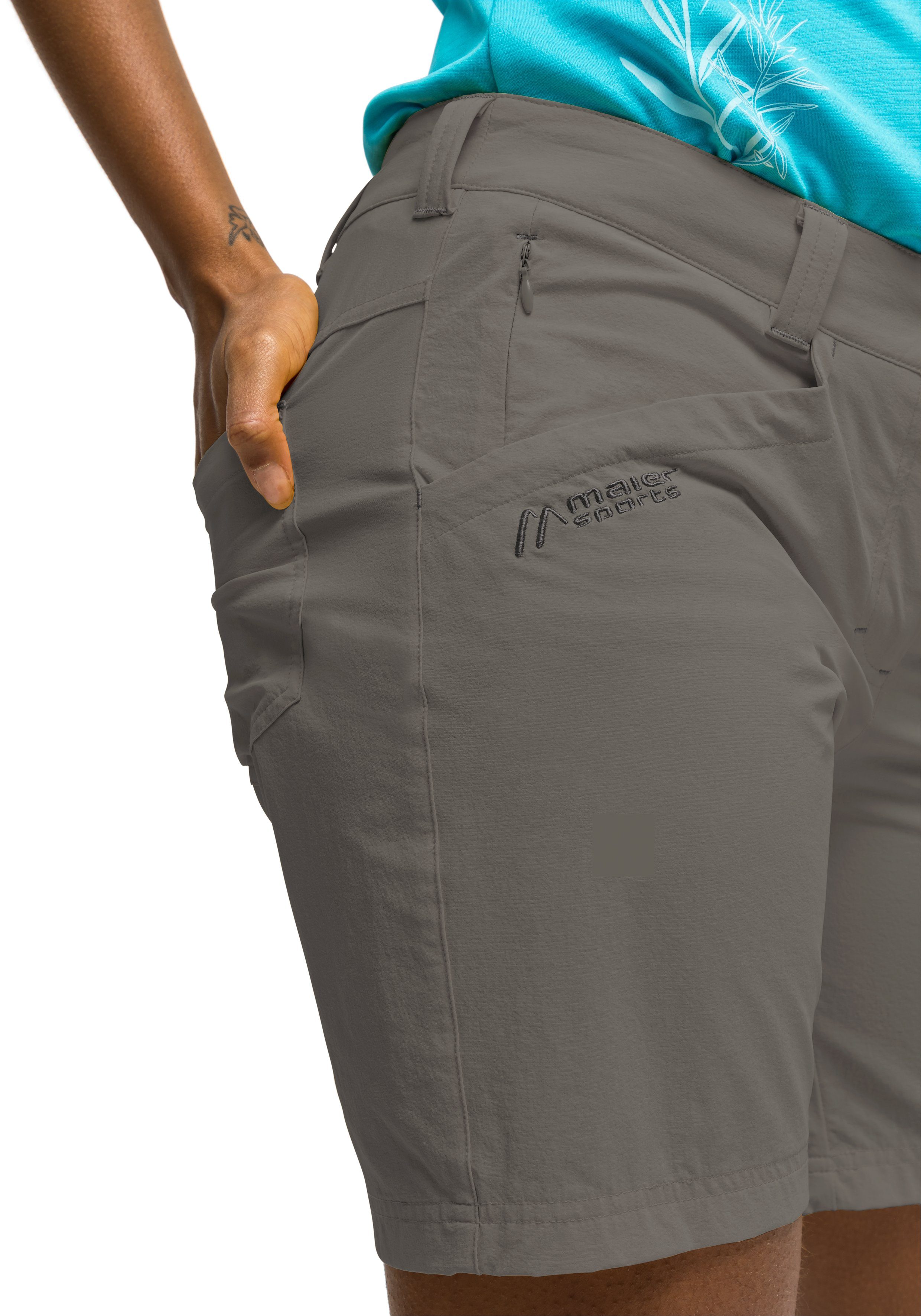 Maier Sports Funktionsshorts Lulaka Shorts Damen Shorts, kurze Wanderhose, Outdoorhose mit 4 Taschen, Regular Fit