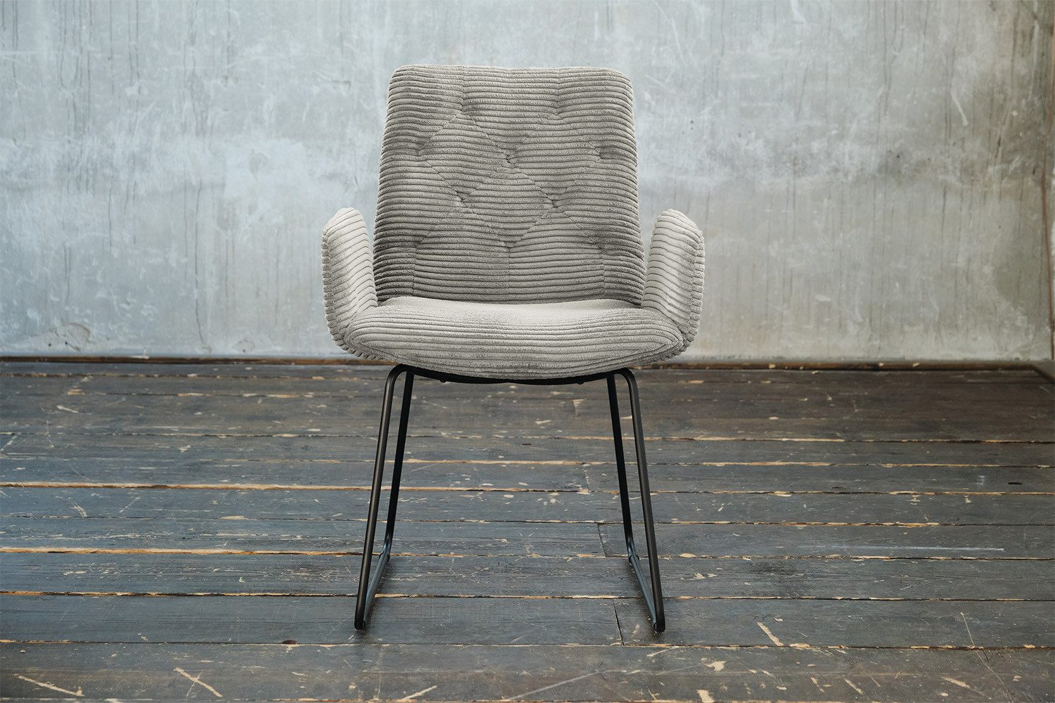 KAWOLA Esszimmerstuhl NEW CHARME, Stuhl Esszimmersessel Cord, mit od. ohne Drehfunktion, versch. Farben