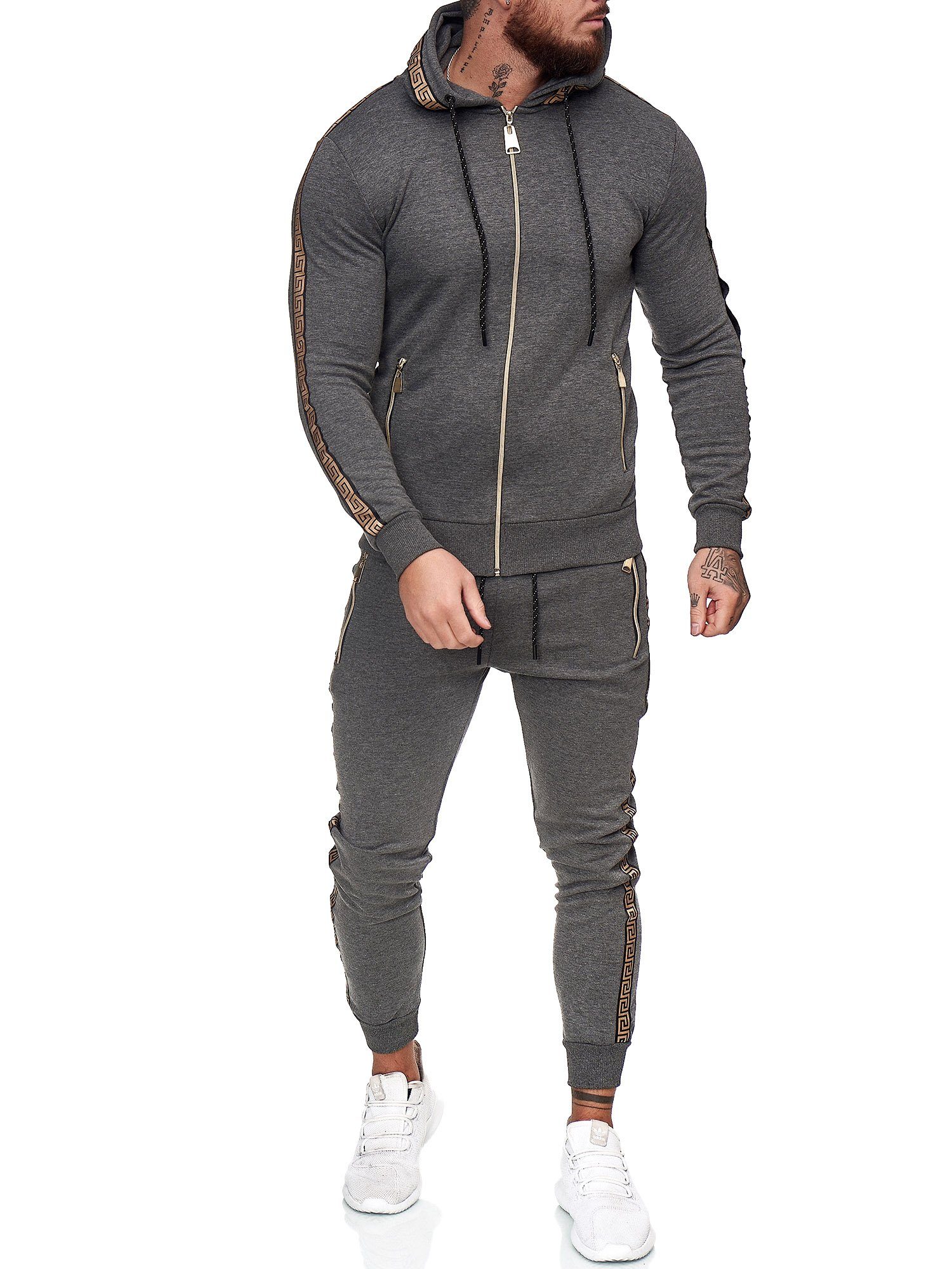 OneRedox Jogginganzug JG-1424 (Sportanzug Jogger Trainingsanzug), Fitness Freizeit Casual