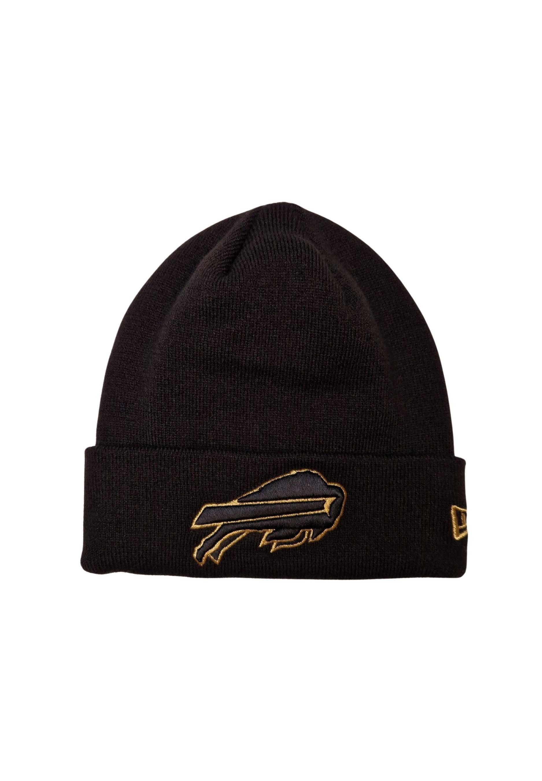 New Era Beanie Buffalo Bills NFL Metallic Logo Cuff Knit Schwarz Gold Beanie-Mütze Ne (1-St)