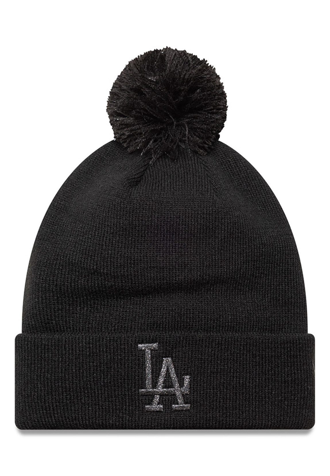 New Era Beanie New Era Wmns Metallic Bobbl Damen Beanie LA DODGERS Schwarz