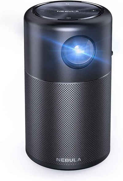 Nebula Capsule Mini Videoprojecteur Portable par Anker, Mini Beamer (100 lm, 854 x 480 px, Enceinte 360°, autonomie de Lecture vidéo de 4 Heures, Divertissement)