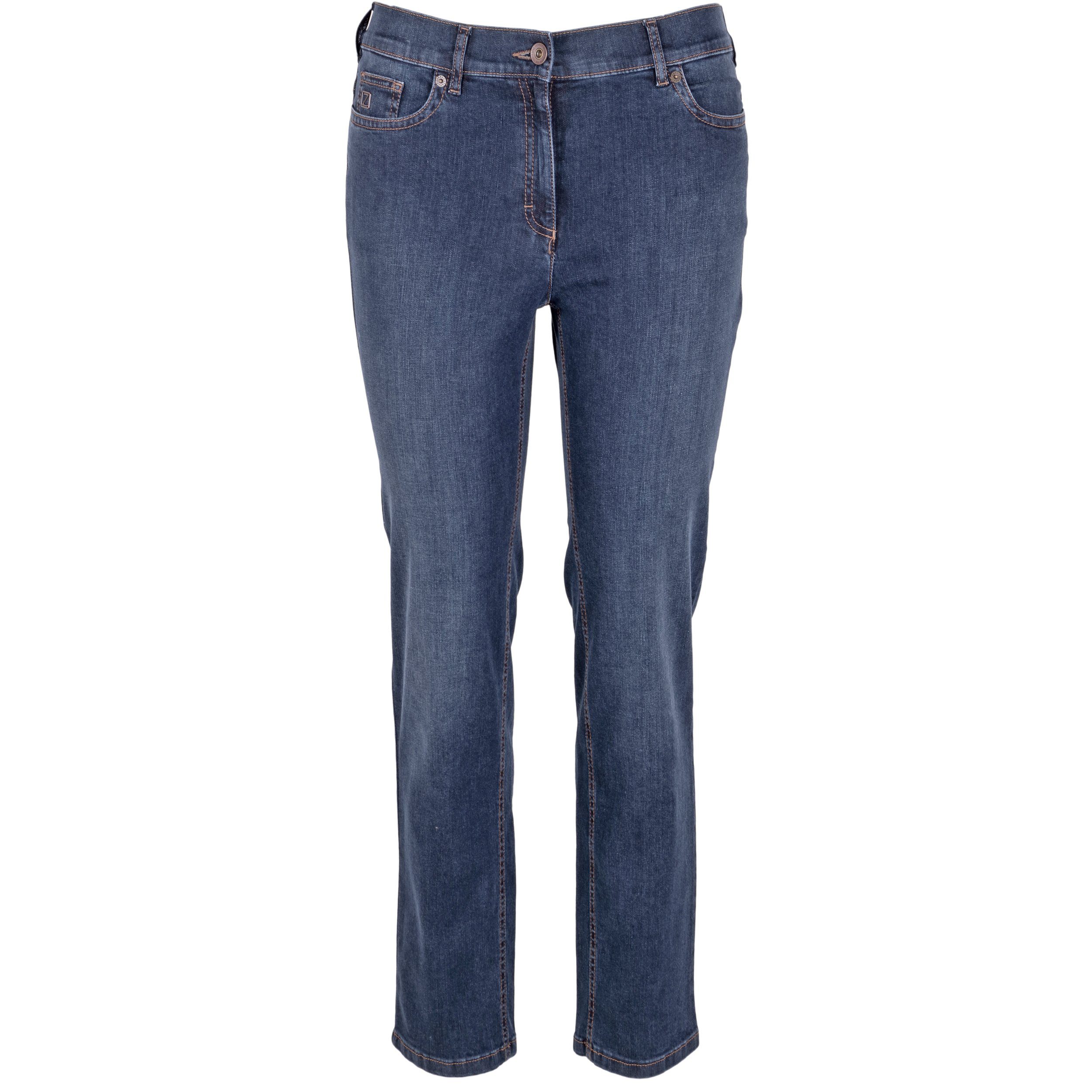 Zerres Regular-fit-Jeans »Zerres Damen Jeans Greta elastischer Bund - blau«