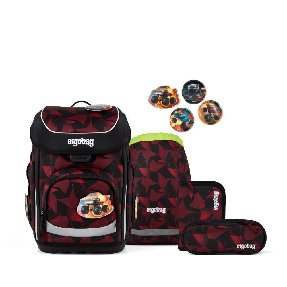 ergobag Ранцы Cubo (inkl. Etui (befüllt), Schlamperrolle, Sportbeutel und Kletties, 5tlg)