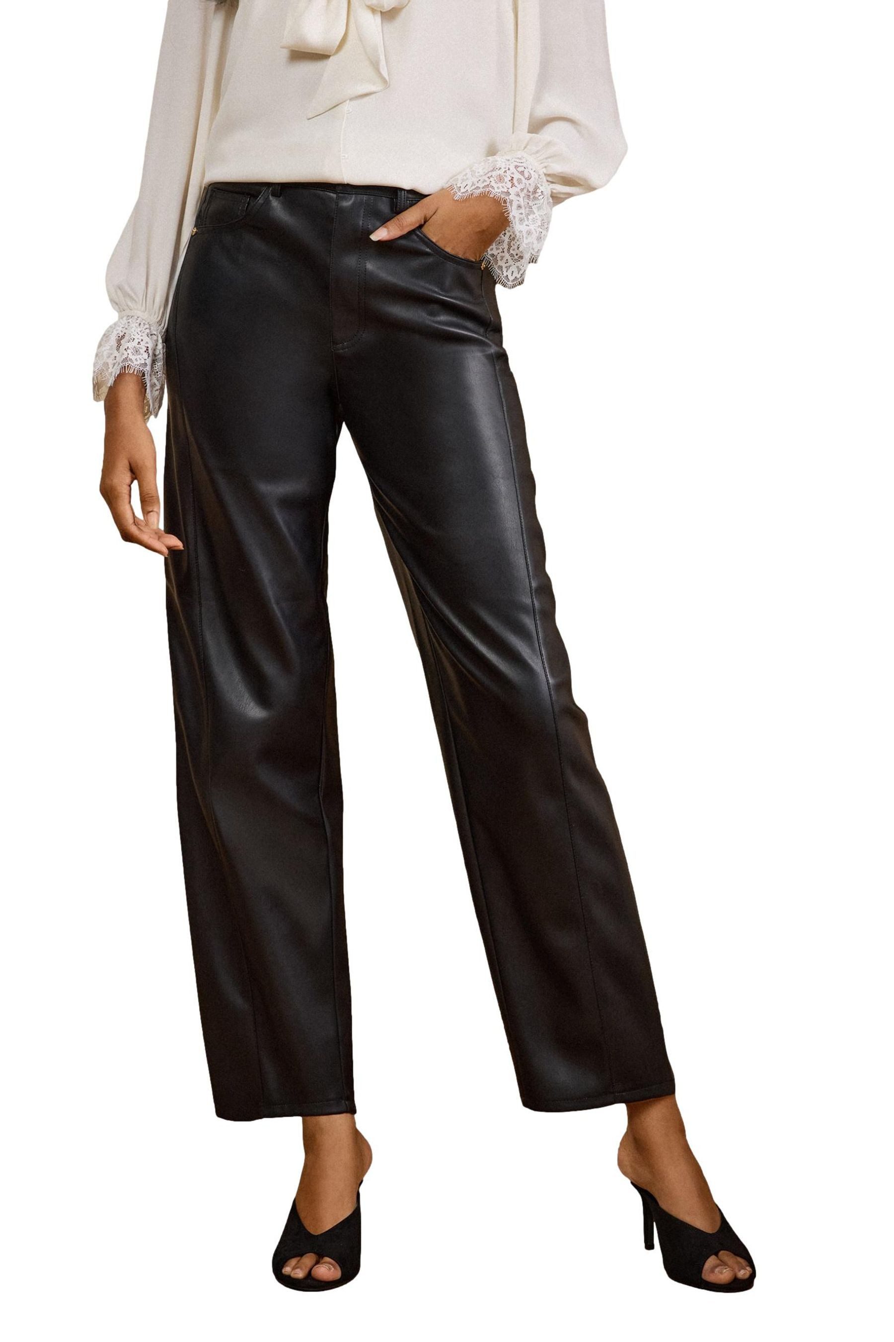 Love & Roses Lederimitathose Love & Roses Hose aus Polyurethan, Regular (1-tlg)