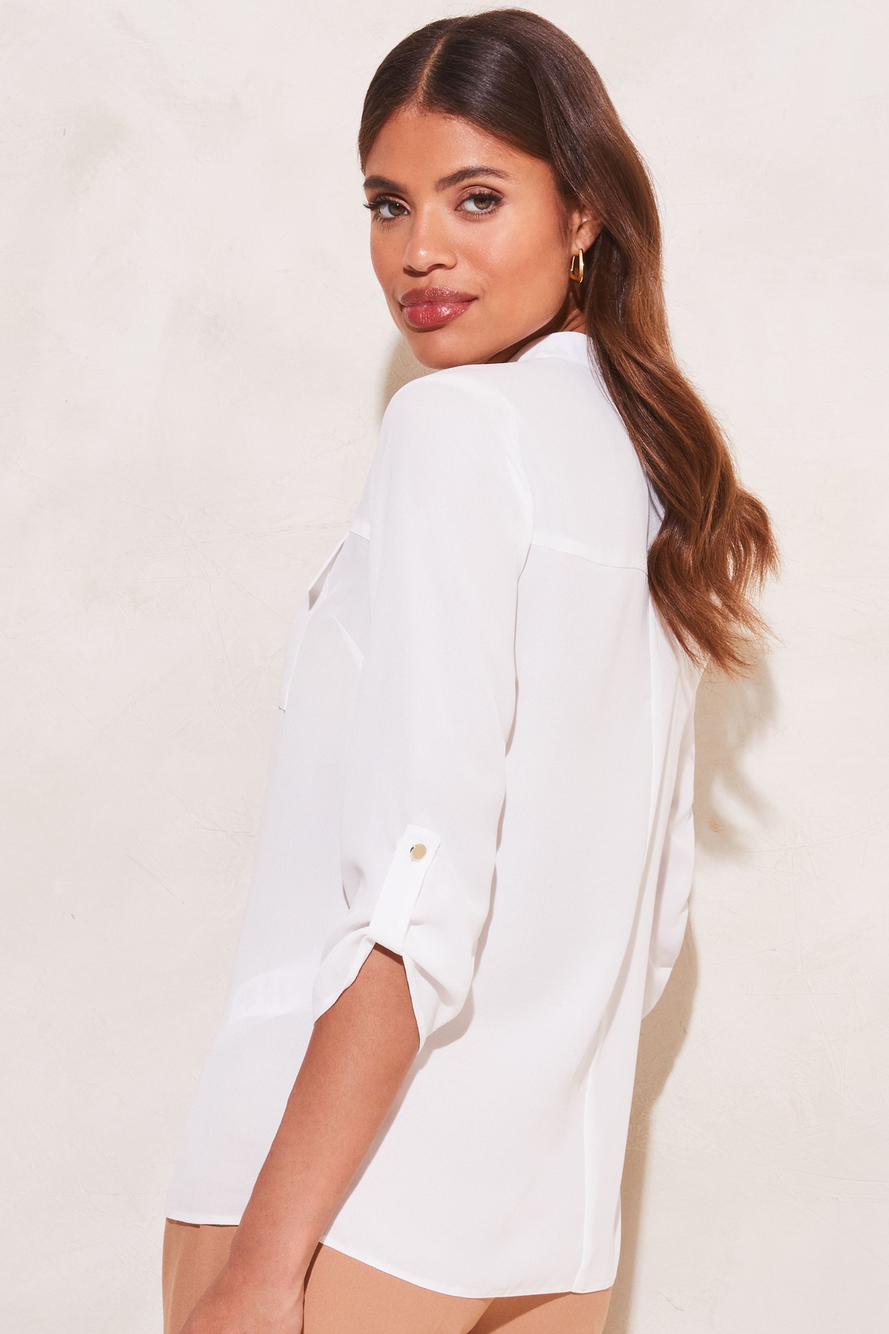 LIPSY Langarmbluse Lipsy Bluse mit Utility-Tasche, Regular (1-tlg) günstig online kaufen