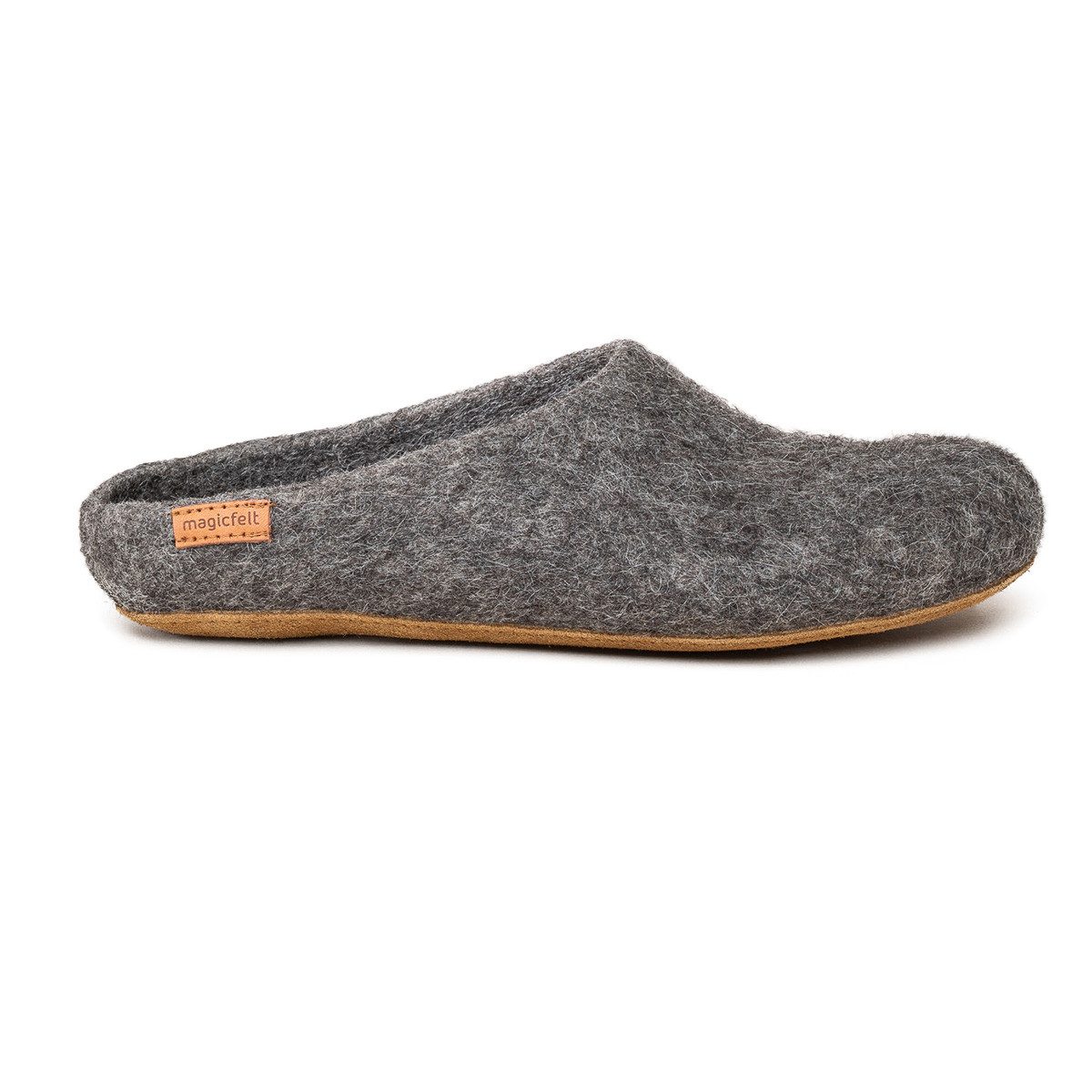 Magicfelt Filz Pantoffel (1-tlg) Pantoffeln - Aus 100% reiner Steinschafwolle, Mit Ledersohle