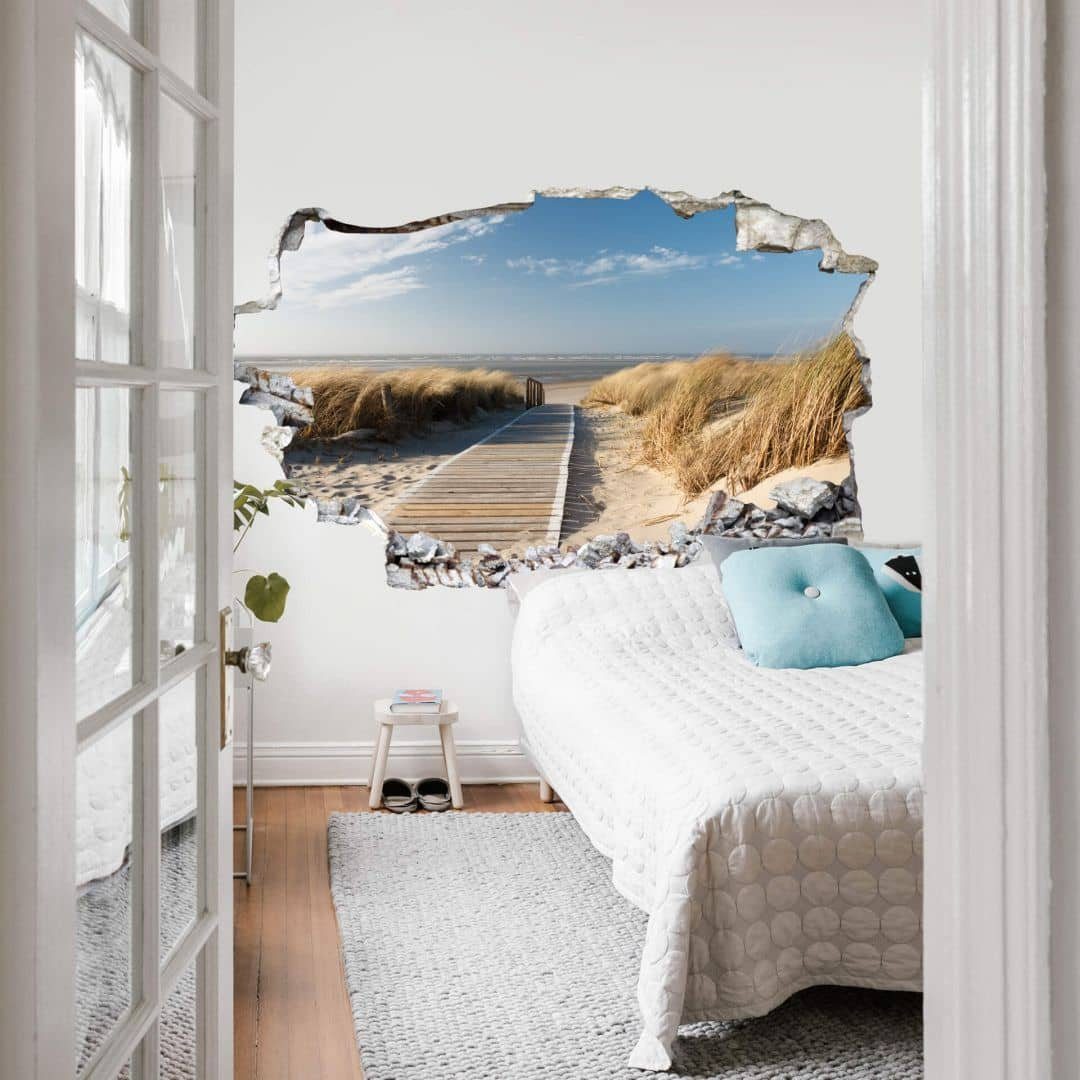 K&L Wall Art Wandtattoo 3D Wandtattoo Aufkleber Ostsee Wandsticker Sand Düh günstig online kaufen
