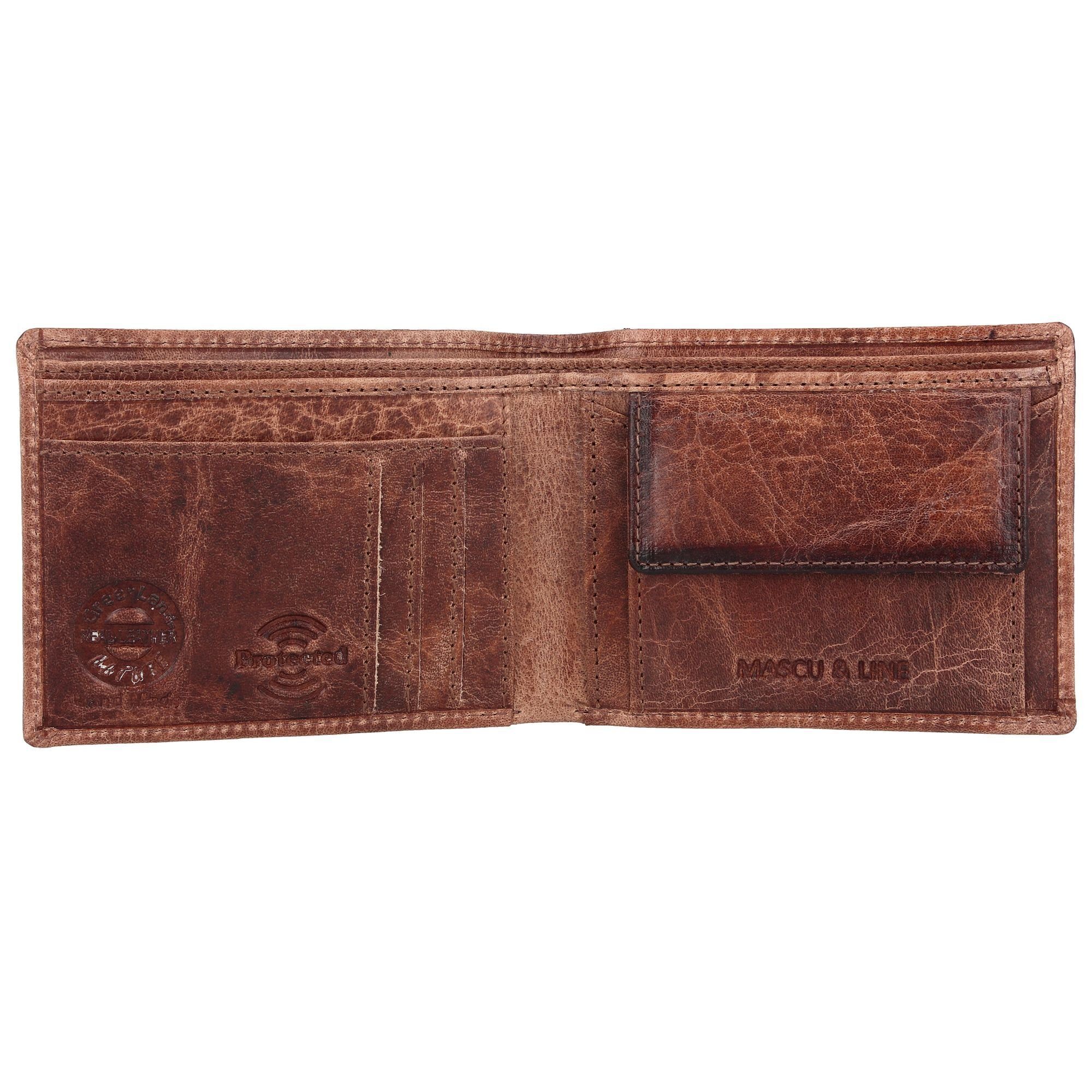 GreenLand Nature Geldbörse Mascu & Line, Leder