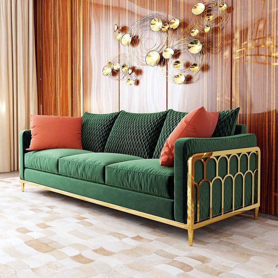 Xlmoebel Polstergarnitur Leder Sofa 3+1 Sitzer Design Couch Garnitur Sitzgruppe, (Sitzgruppe, 3-tlg., 3+1 Sitzer), Made in Europa