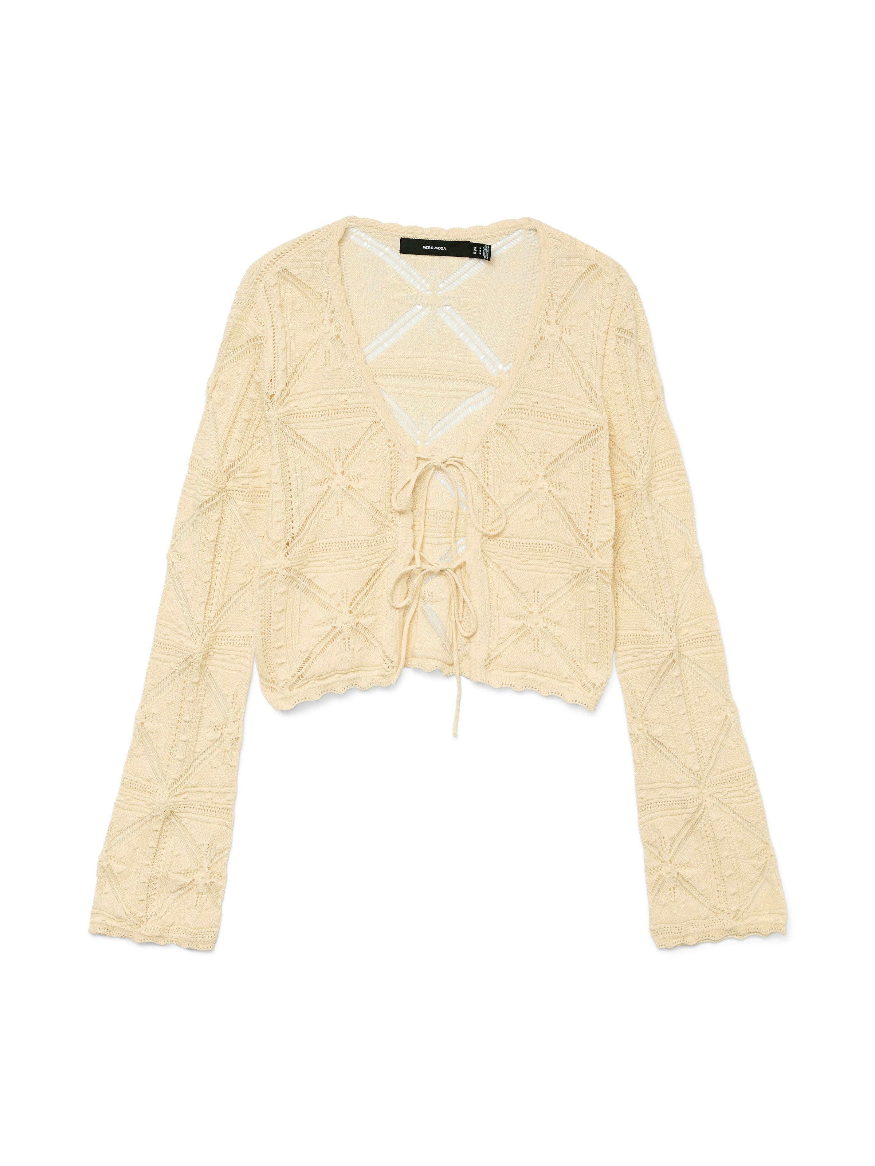 Strickjacke VMLOLA LS V-NECK BOW CARDIGAN NOOS