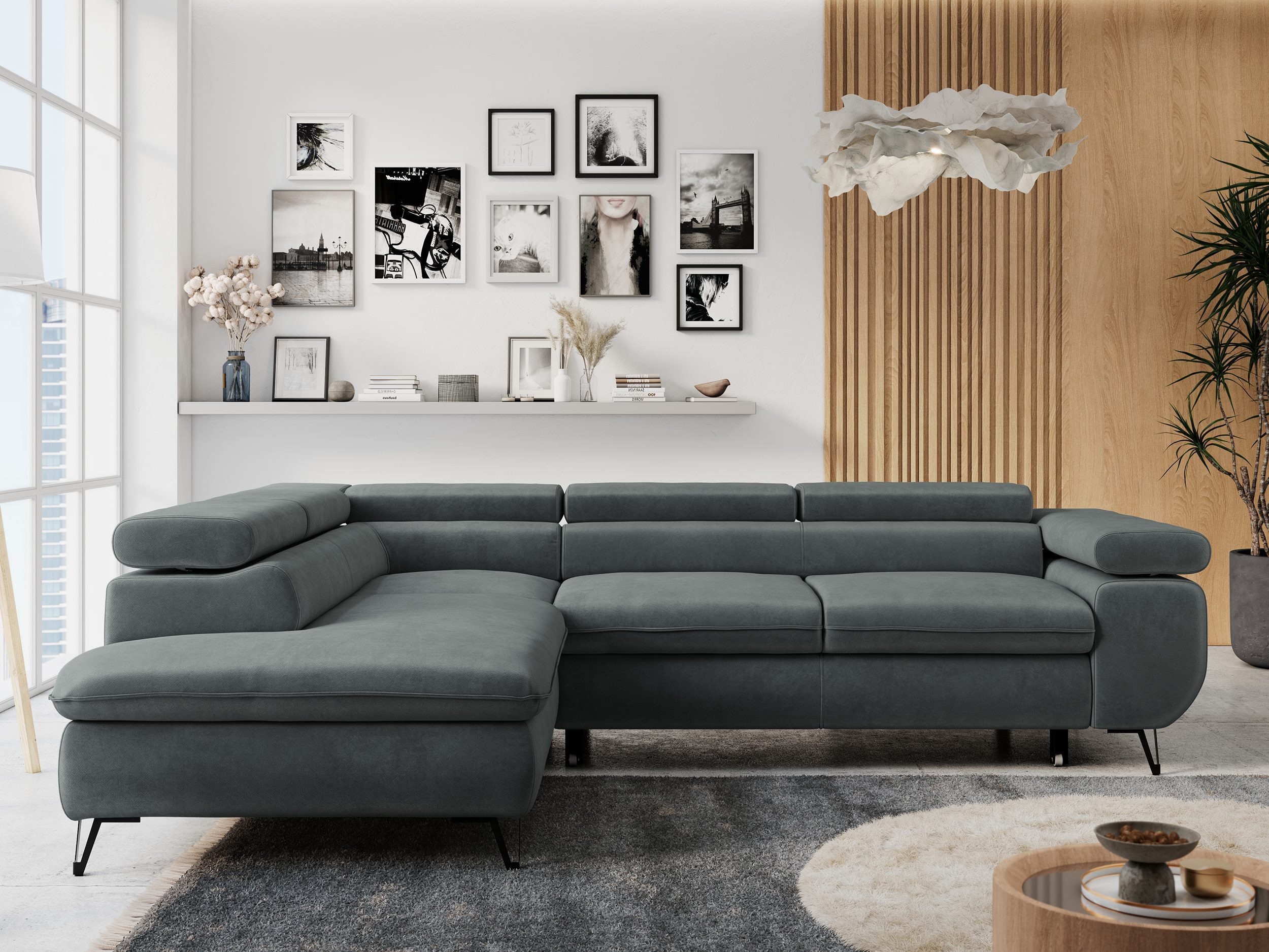 MKS MÖBEL Ecksofa PETER L, Set, Ecksofa L-form, HR35-Schaum, Wellenfederker günstig online kaufen