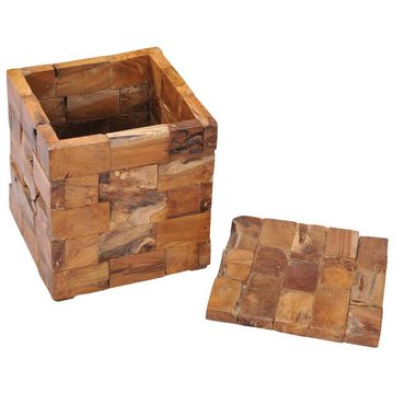 vidaXL Hocker Hocker mit Stauraum Massivholz Teak