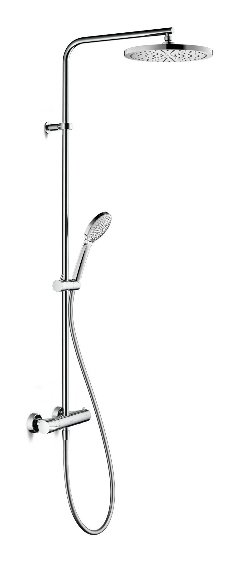 Duravit Duschsystem B.2, Höhe 122 cm, Serie mit Brausethermostat - Chrom Hochglanz