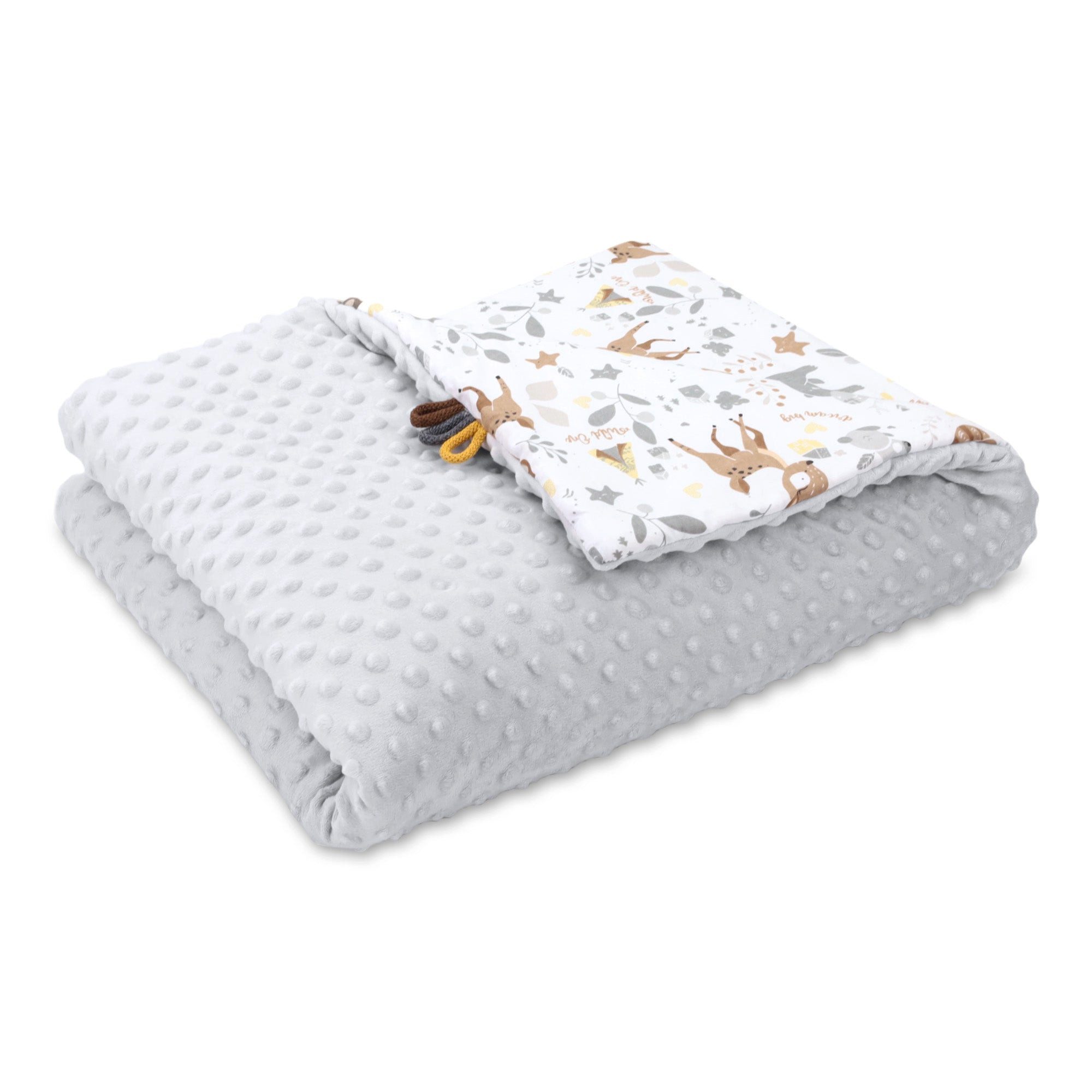 Wohndecke Kinderwagendecke Baby Winter mit Minky 75x100 cm - Kinderdecke