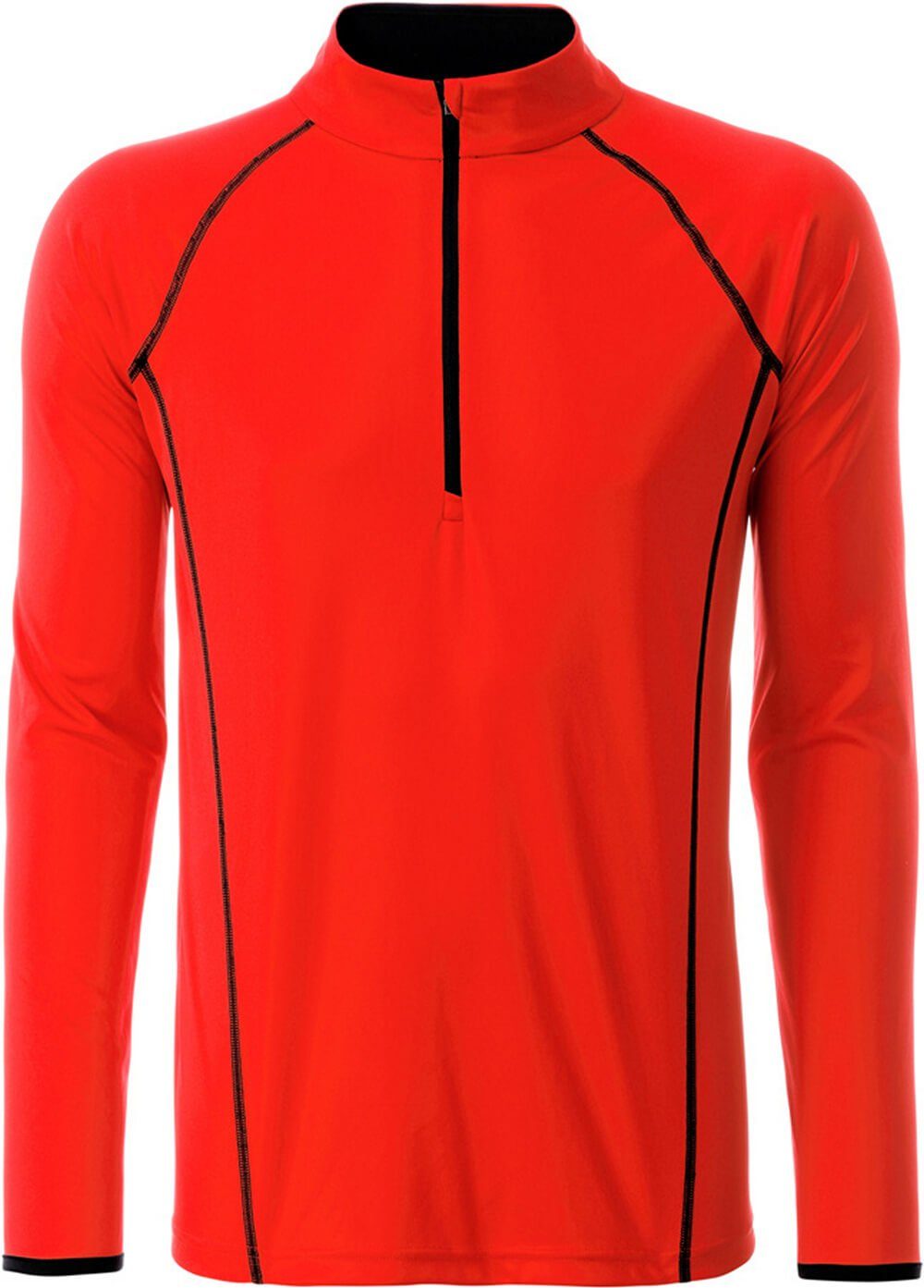 schnell Funktions-Shirt 498 Herren & orange/black trocknend & Langarm Funktionsshirt Nicholson Nicholson bright JN James James