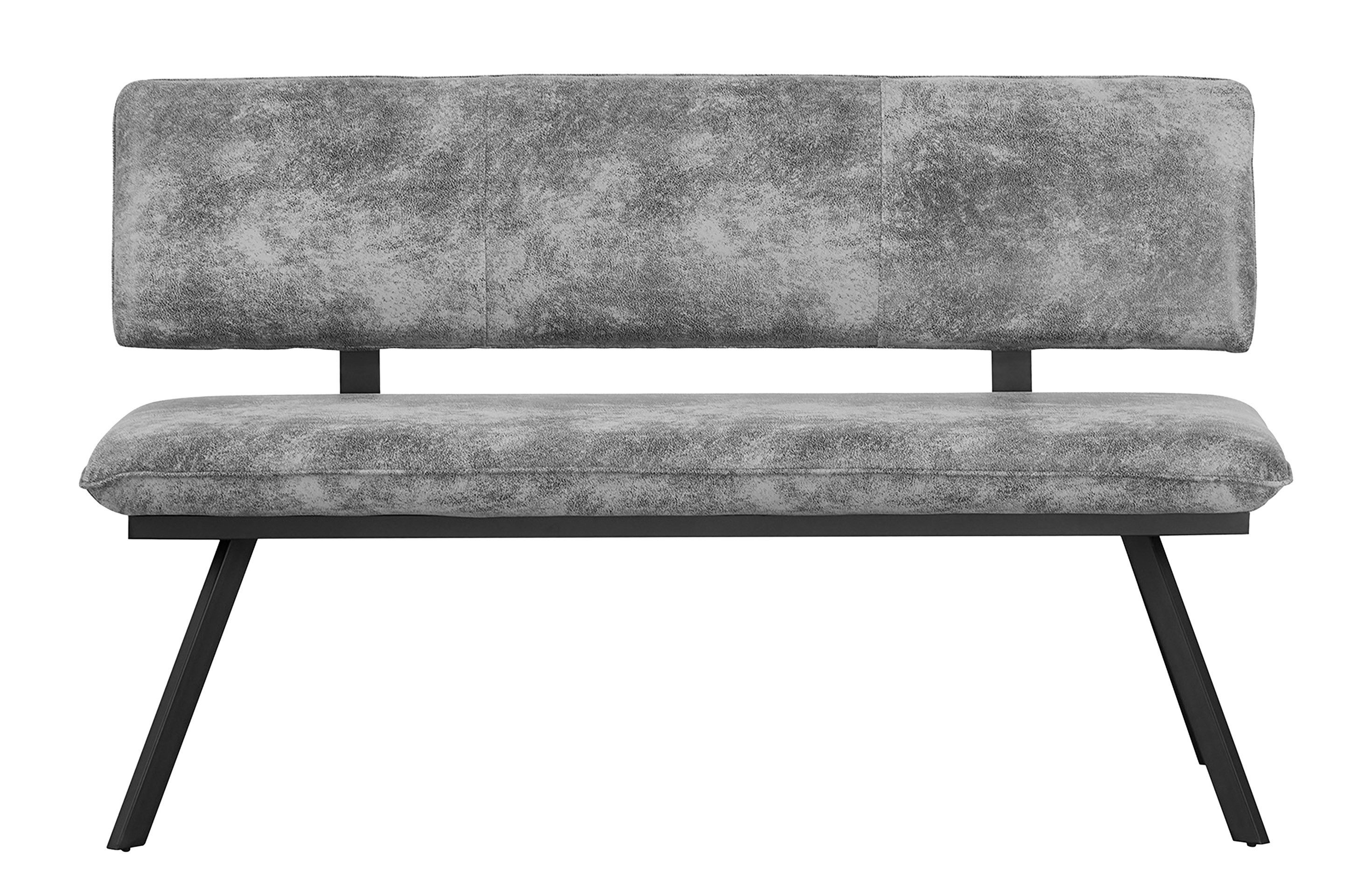 B&D home Essbank JUNA (1-St), gepolstert, stabiles Metallgestell, mit Rückenlehne, in 140 oder 160cm