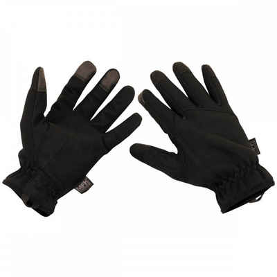 MFH Laufhandschuhe HighDefence Fingerhandschuhe, schwarz, Lightweight - S touchscreenfähige Fingerkuppen