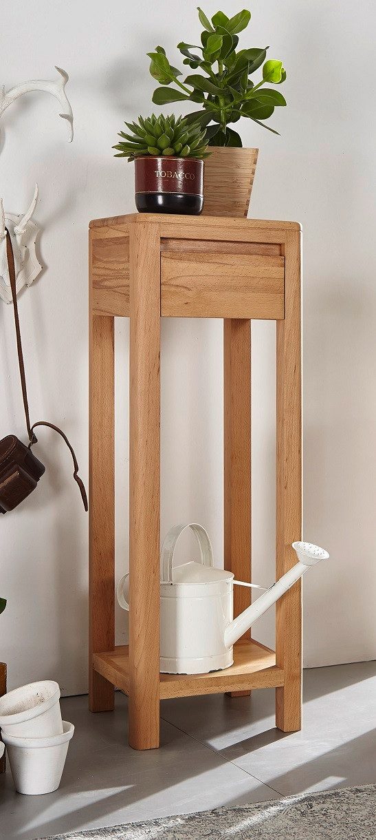 Main Möbel Blumentisch Blumensäule 30x90cm "Bayreuth" Kernbuche massiv