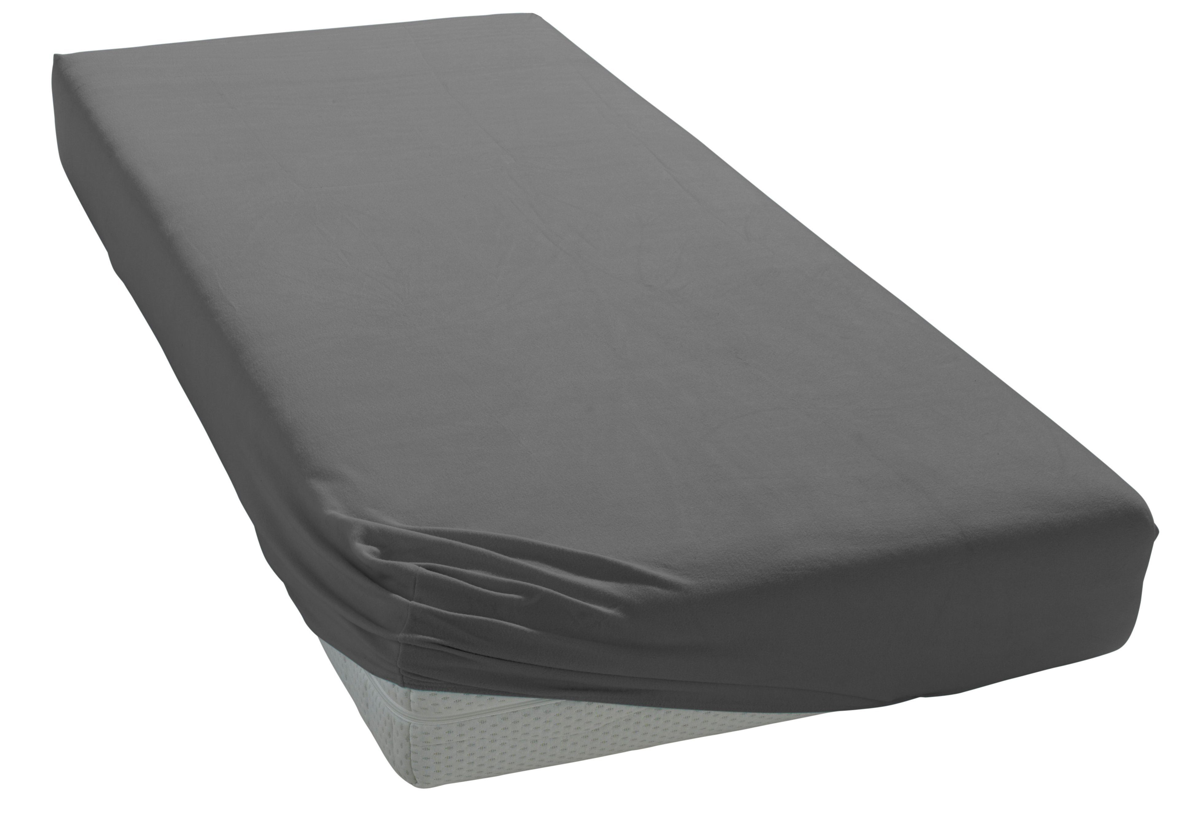 bellana Spannbettlaken bellana Aqua mit Elasthan, 160 g/m², Jersey-Elasthan, Gummizug: rundum, (1 Stück), Spannbetttuch für Matratzen bis 35cm Höhe, bügelfrei, faltenfrei