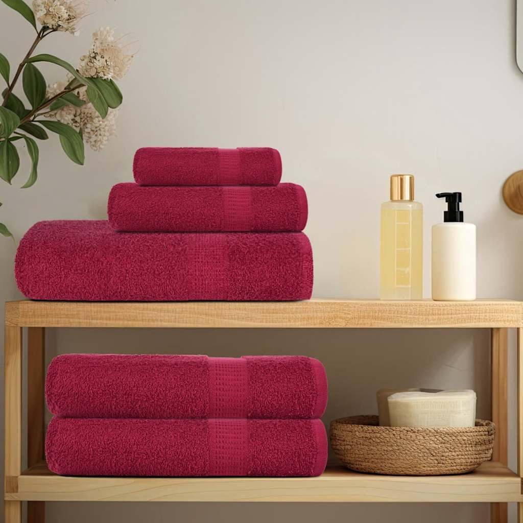 vidaXL Badetücher 8-tlg. Handtuch-Set Bordeauxrot 360 günstig online kaufen