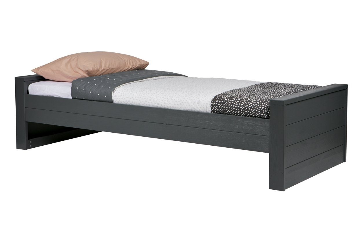 WOOOD Kinderbett Bett Made - Kiefer Stahlgrau, Holland in Dennis FSC®-zertifiziert