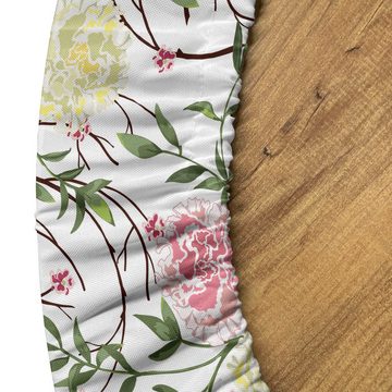 Abakuhaus Tischdecke Rundum-elastische Stofftischdecke, Blumen Blumen und lange Zweige Kunst