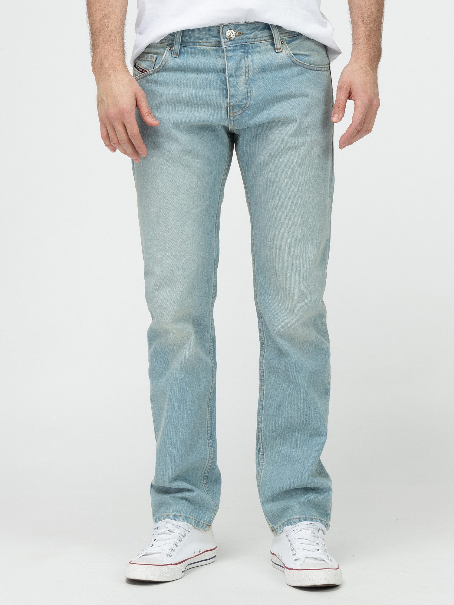 Straight-Jeans Herren Jeans Hose Hellblau Stonewashed RC-2441
