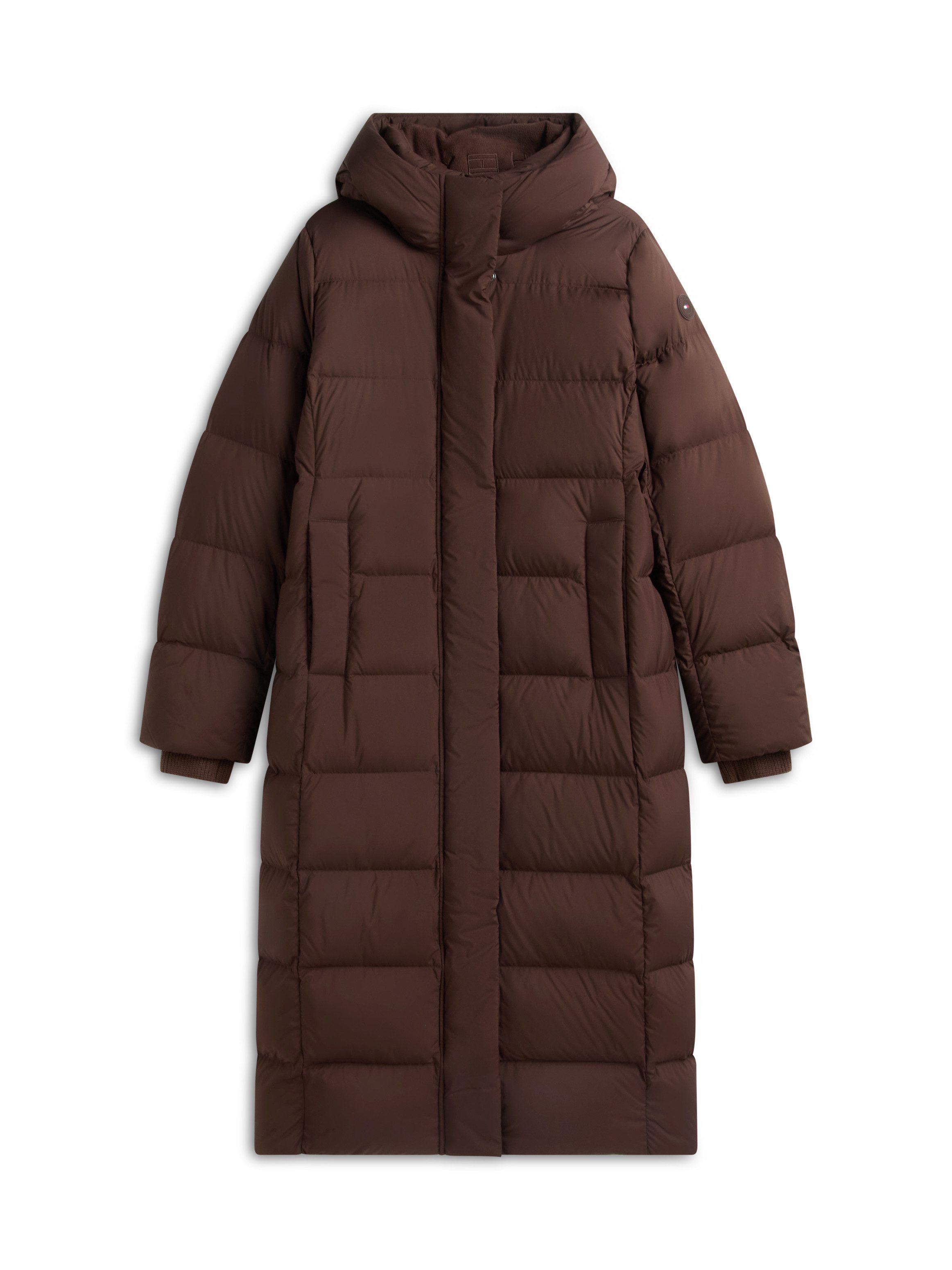 Tommy Hilfiger Steppmantel DOWN MAXI MODERN COAT Kunstfaser, Kapuze