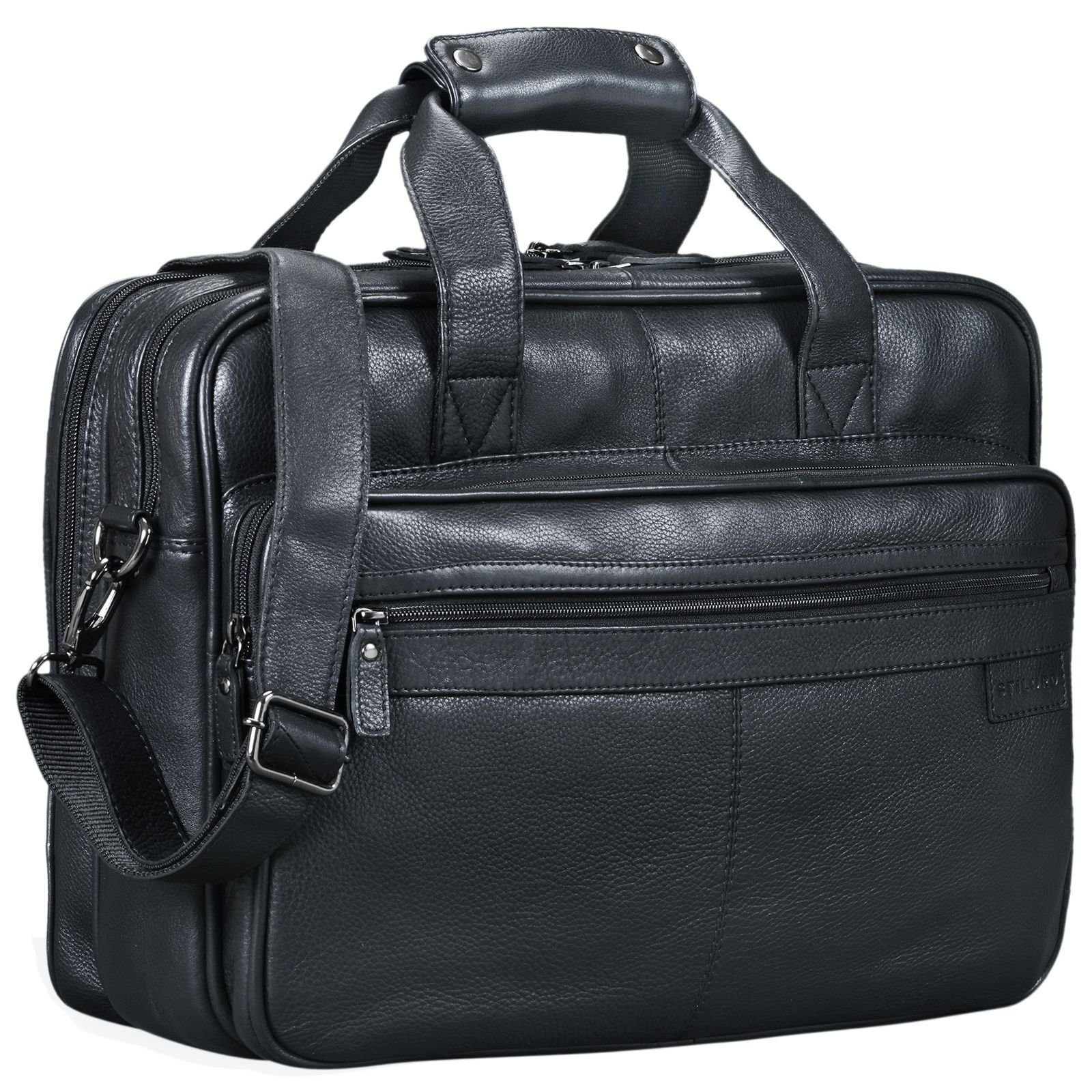 STILORD Laptoptasche "Atlantis" Leder Aktentasche groß