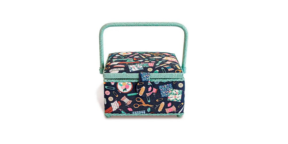 Prym Nähkästchen Nähkorb Needle & Thread, 23 cm x 23 cm x 14 cm