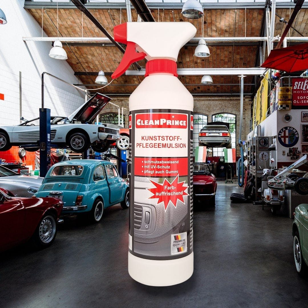 CleanPrince Kunststoffpflege Emulsion Milch CP100240 Cockpitpflege Cockpit-Reiniger (wirkt antistatisch und schmutzabweisend)