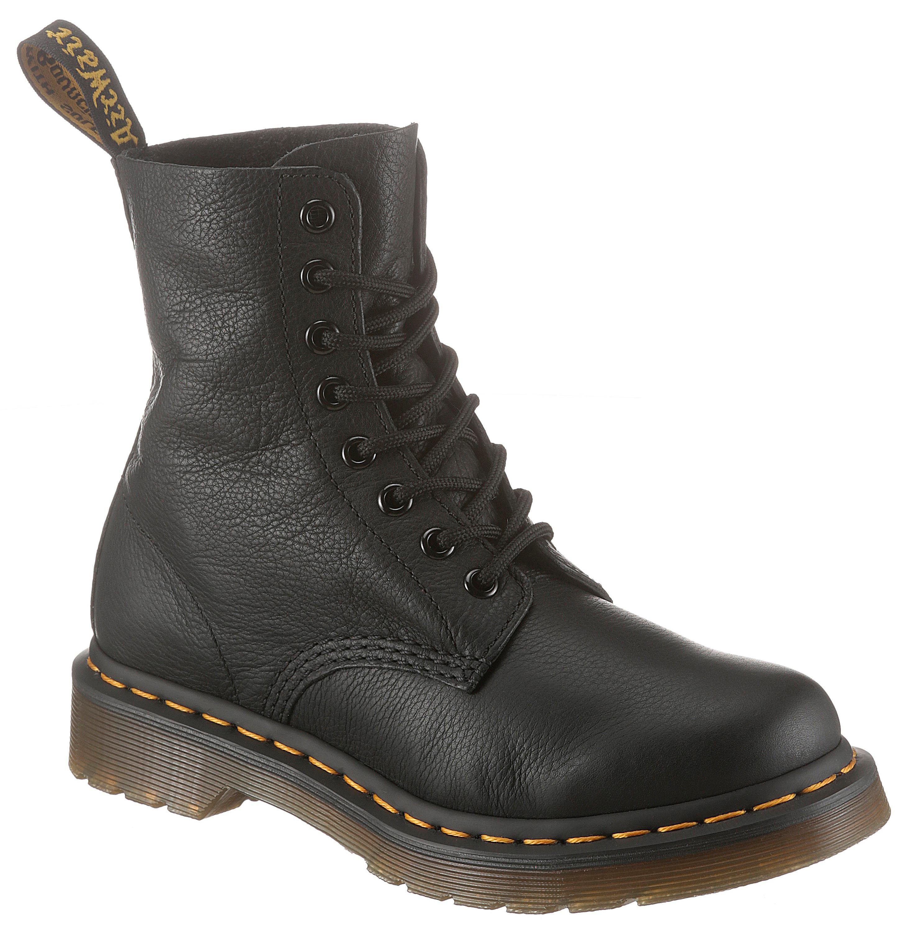 DR. MARTENS 1460 PASCAL 8 Eye Boot Schnürboots Blockabsatz,Schnürschuh,Stiefelette mit Luftkammernsohle-schmale Form