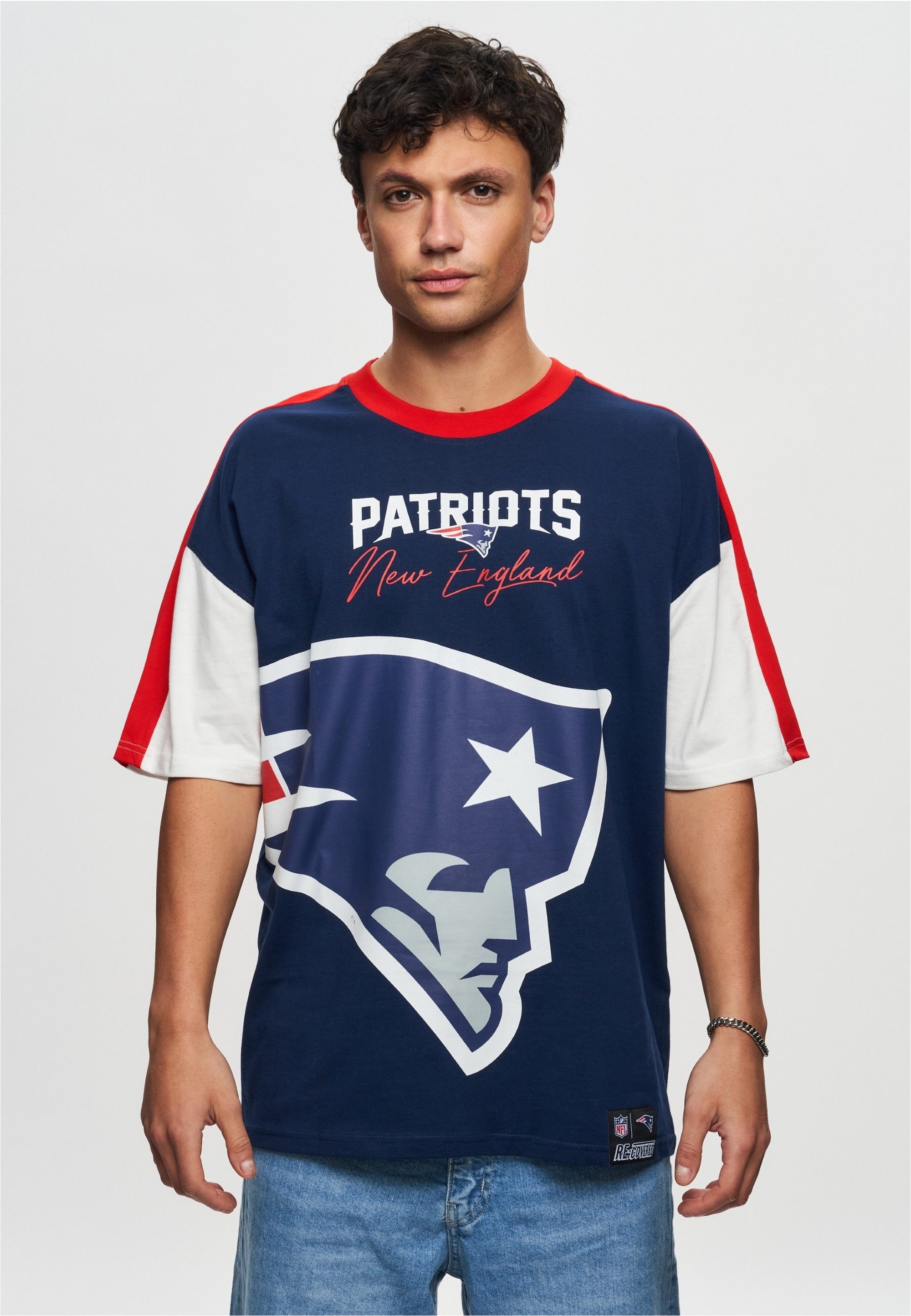T-Shirt NFL Patriots New England Cut and Sew Oversized