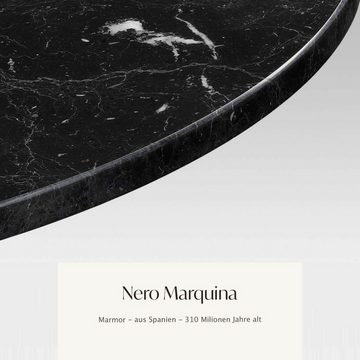 MAGNA Atelier Esstisch VICTORIA mit Marmor Tischplatte (Gestell aus Eichenholz), Küchentisch, Dining Table, Oakwood, Unikat, 120x76cm - Ø140x76cm