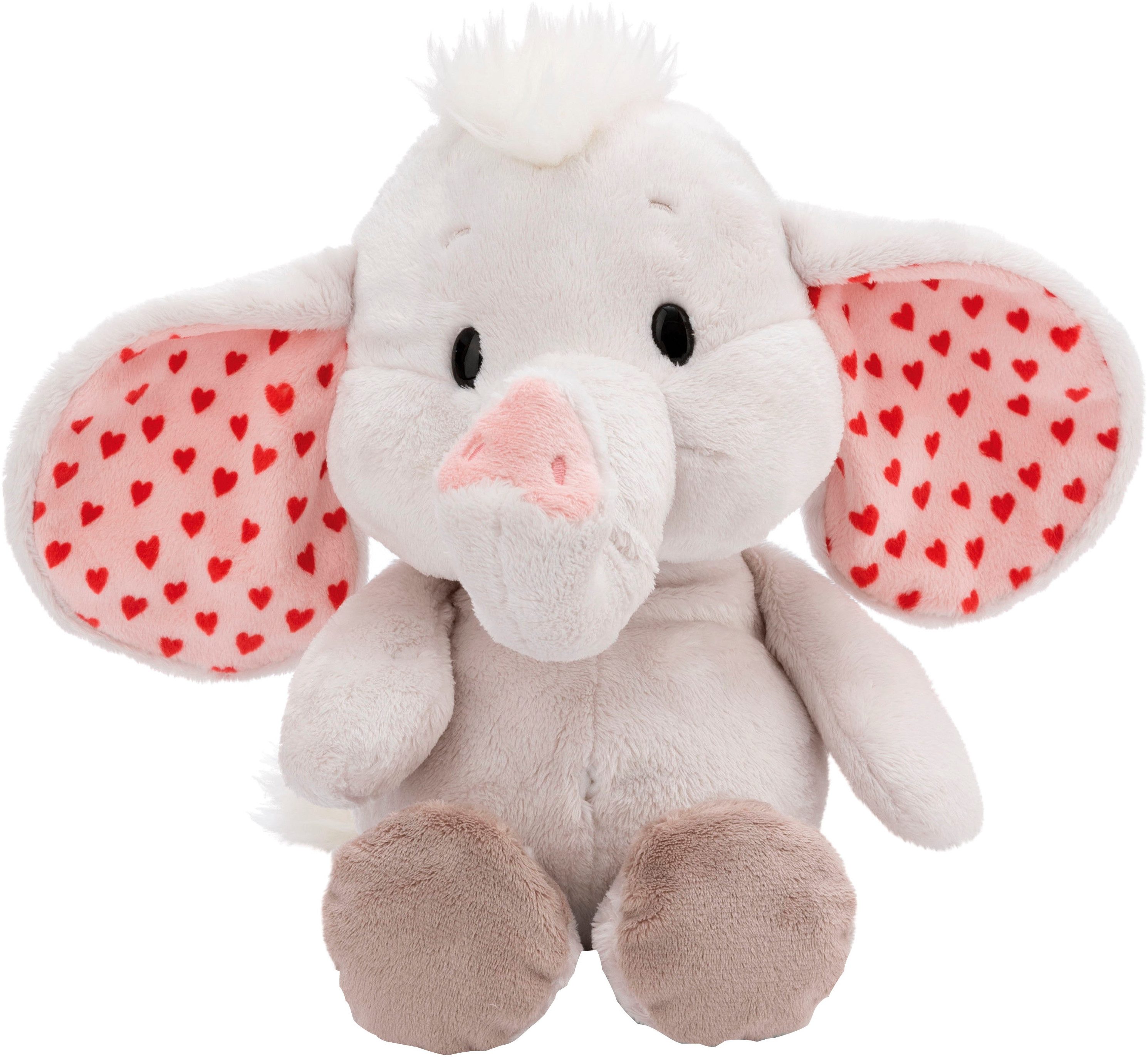 Nici Kuscheltier Love, Elefant hellgrau, 23 cm