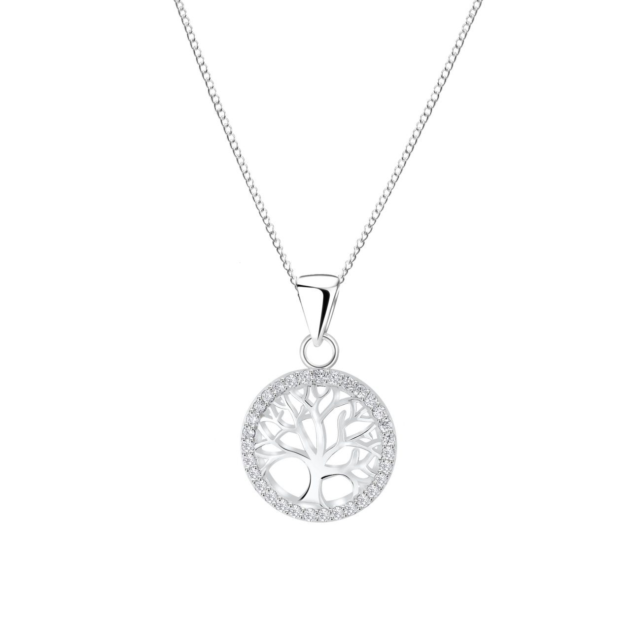 ALEXANDER YORK Kette mit Anhänger TREE OF LIFE Zirkonia white, 2-tlg., 925 günstig online kaufen