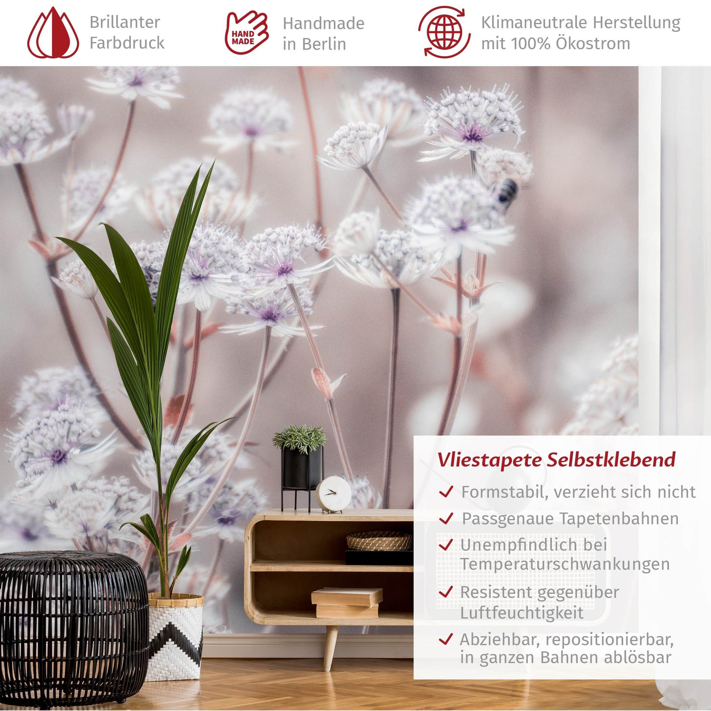 Bilderdepot24 Fototapete Blumen Wildblumen Blumentapete Floral günstig online kaufen