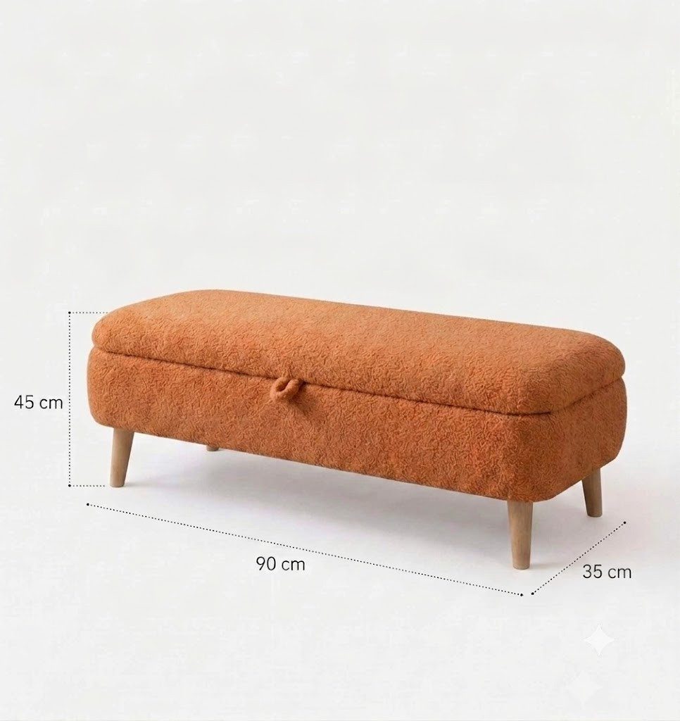 Skye Decor Polsterbank Snug Japandi (1-St), Gepolsterte Sitzbank in Teddy-Optik