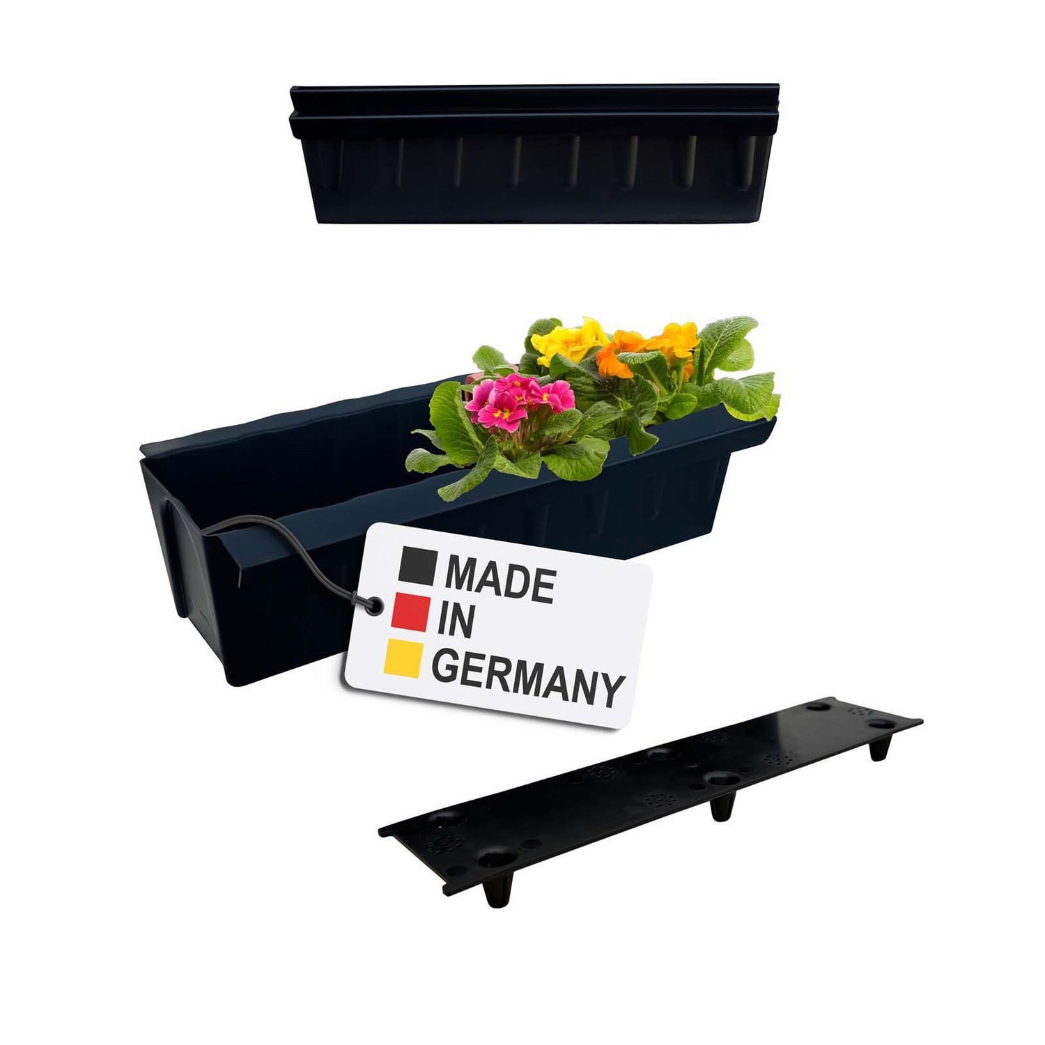 BURI Pflanzkübel Europaletten Blumenkasten Schwarz 2 günstig online kaufen