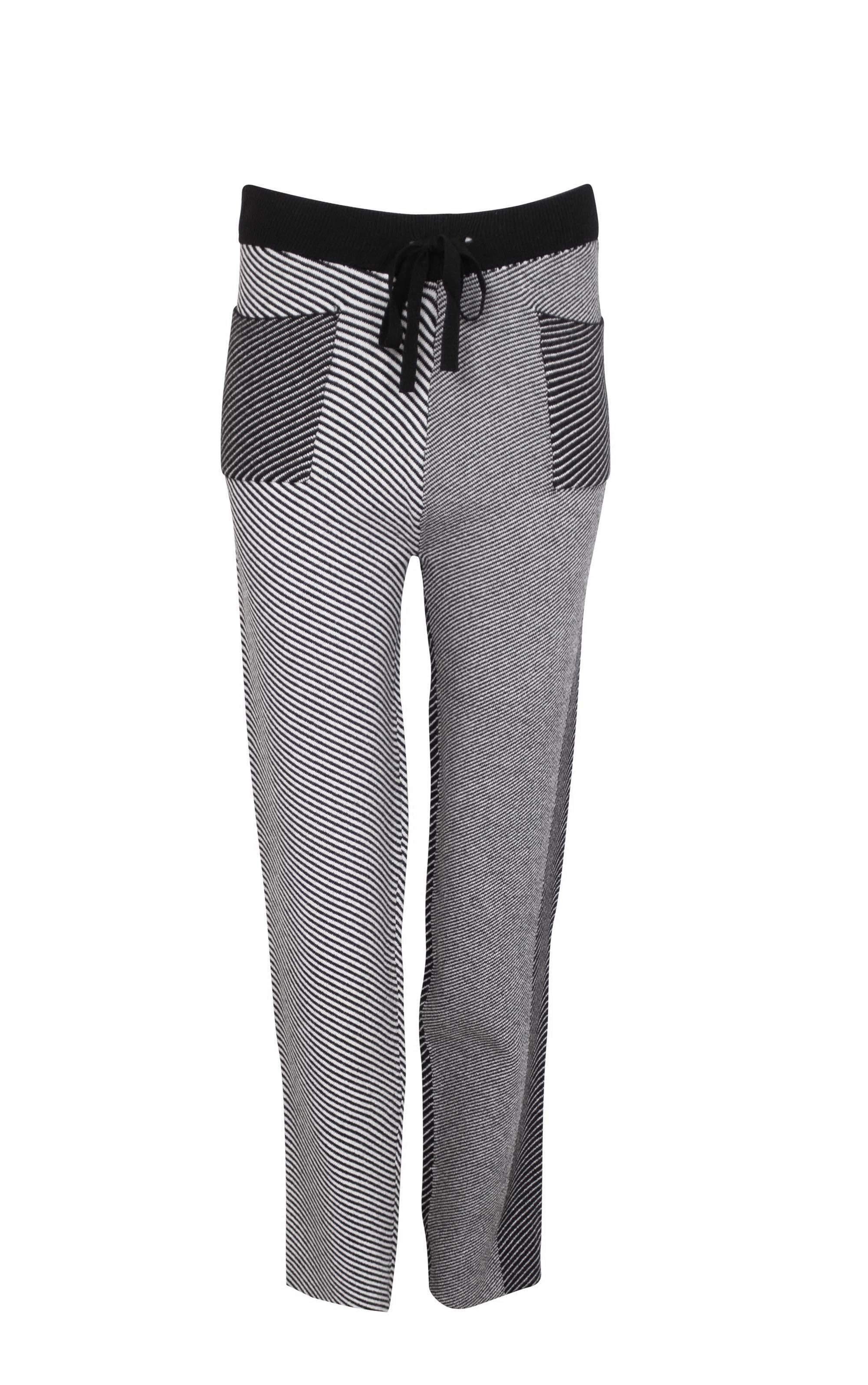 Passioni Strickhose mit modischem Kontraststreifen-Muster günstig online kaufen