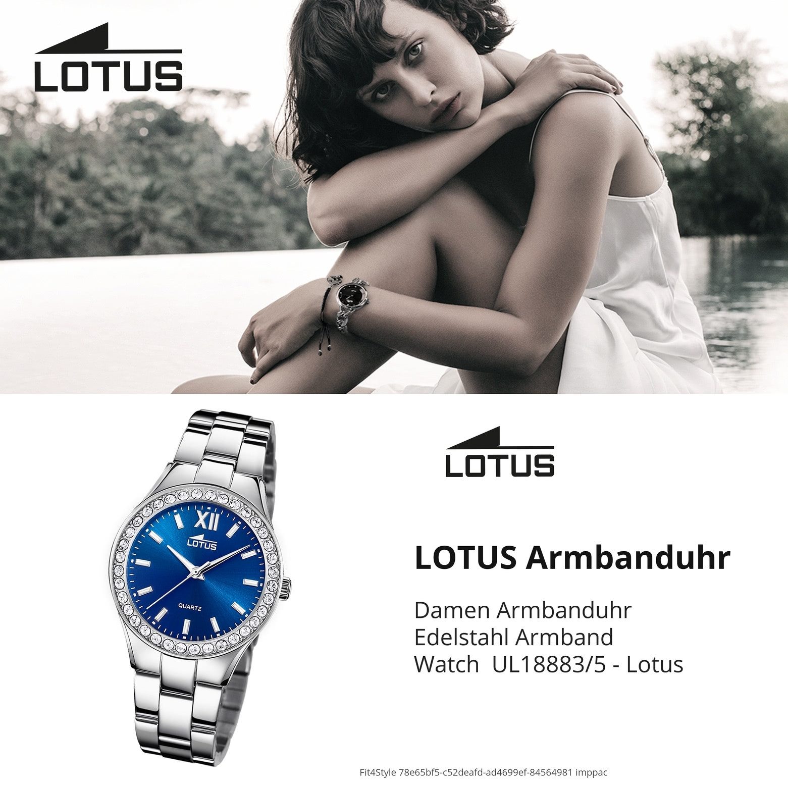 Lotus Chronograph Lotus Damenuhr Edelstahl silber Lotus, (Chronograph), Damen Armbanduhr rund, mittel (ca. 32,5mm), Edelstahl